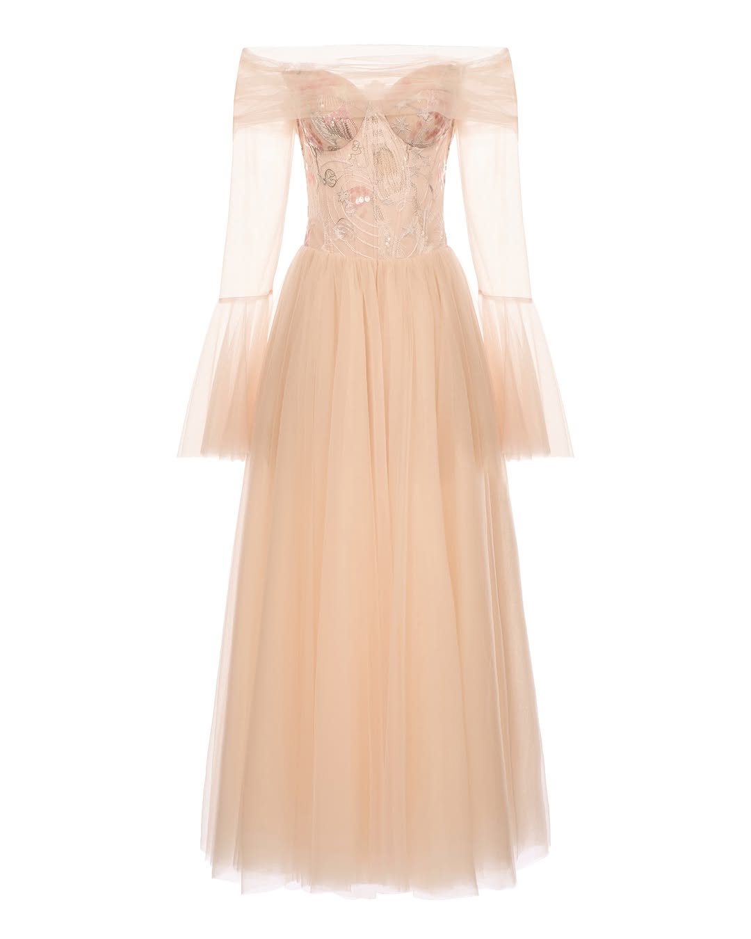 Josephine Off shoulder chiffon dress