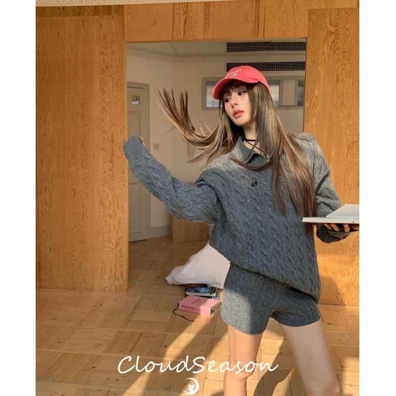 CloudSeaon CT23779 Knit Set(2color)