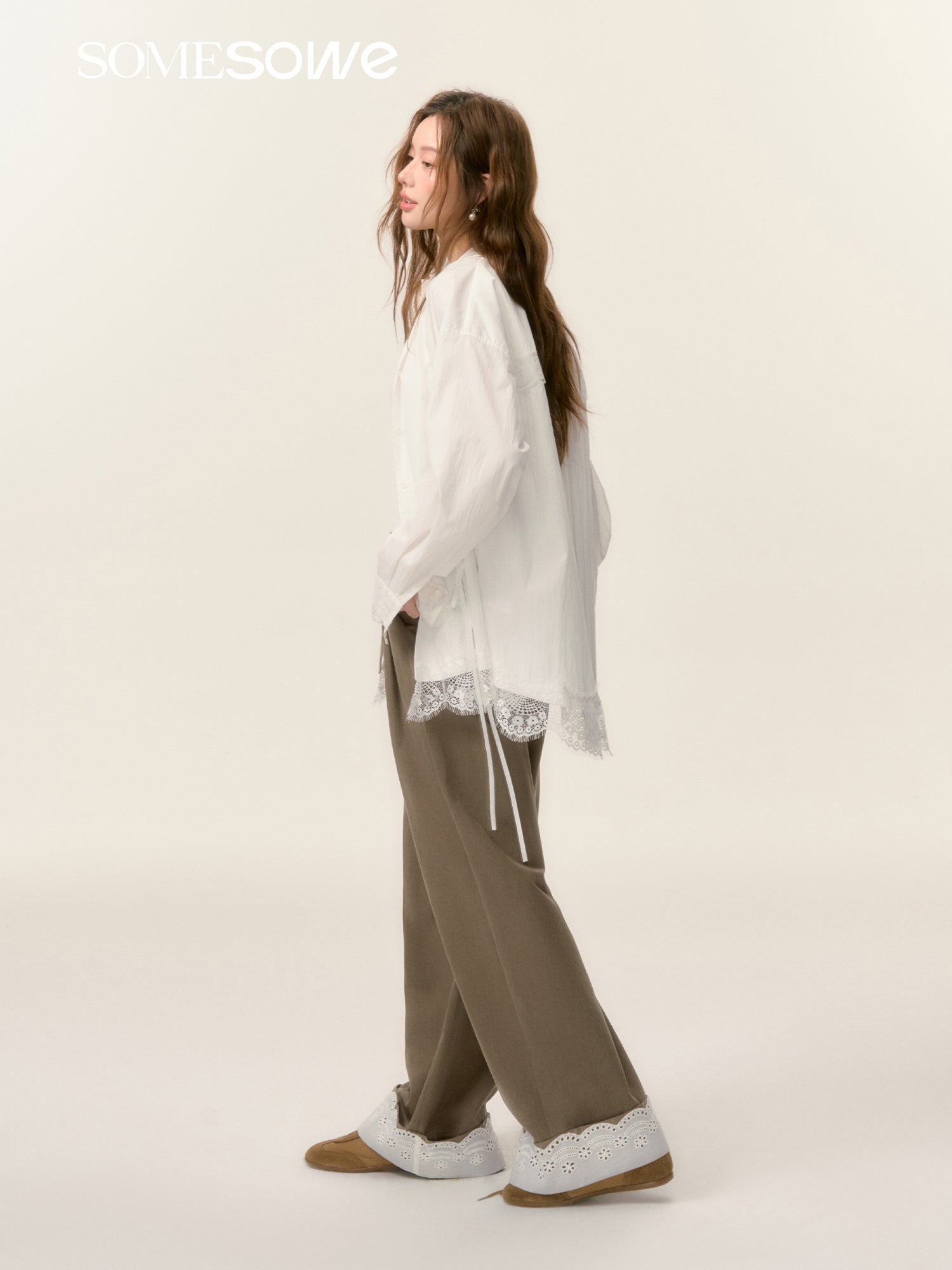 SOMESOWE S2508031 Punk lace shirt