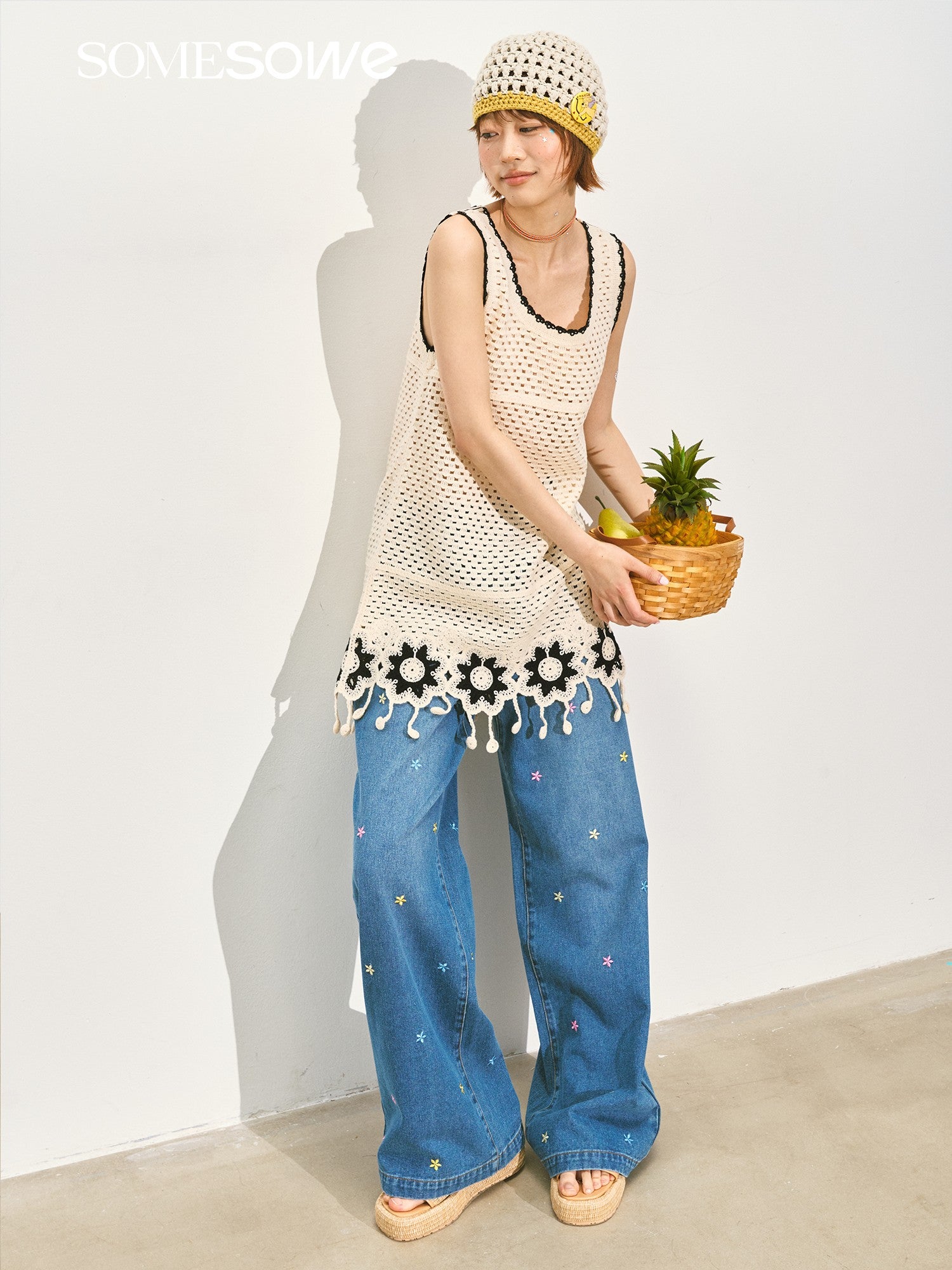 SOMESOWE S2508148 Crochet vest top