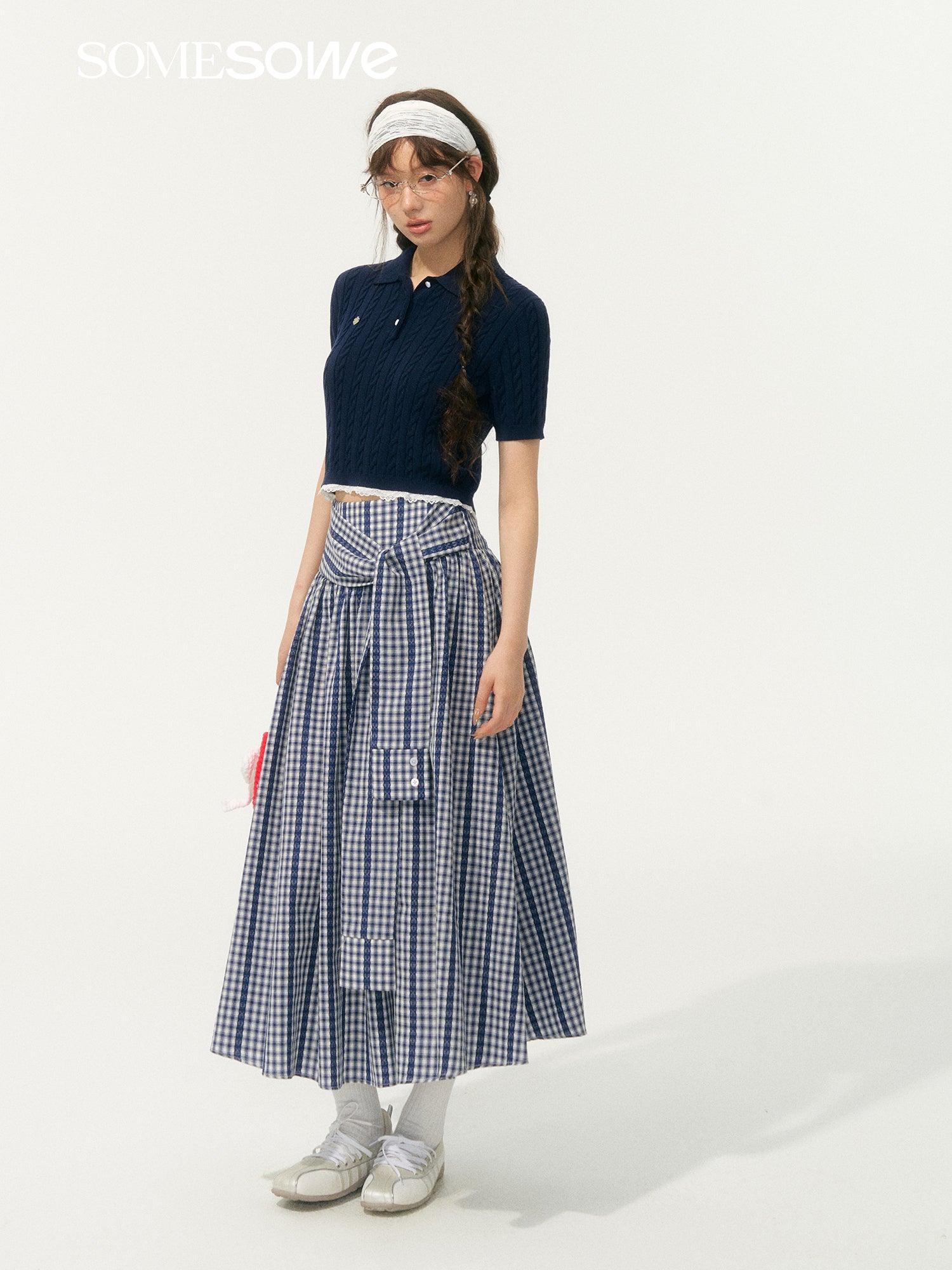 SOMESOWE S2508057 Vacation style patterned long skirt