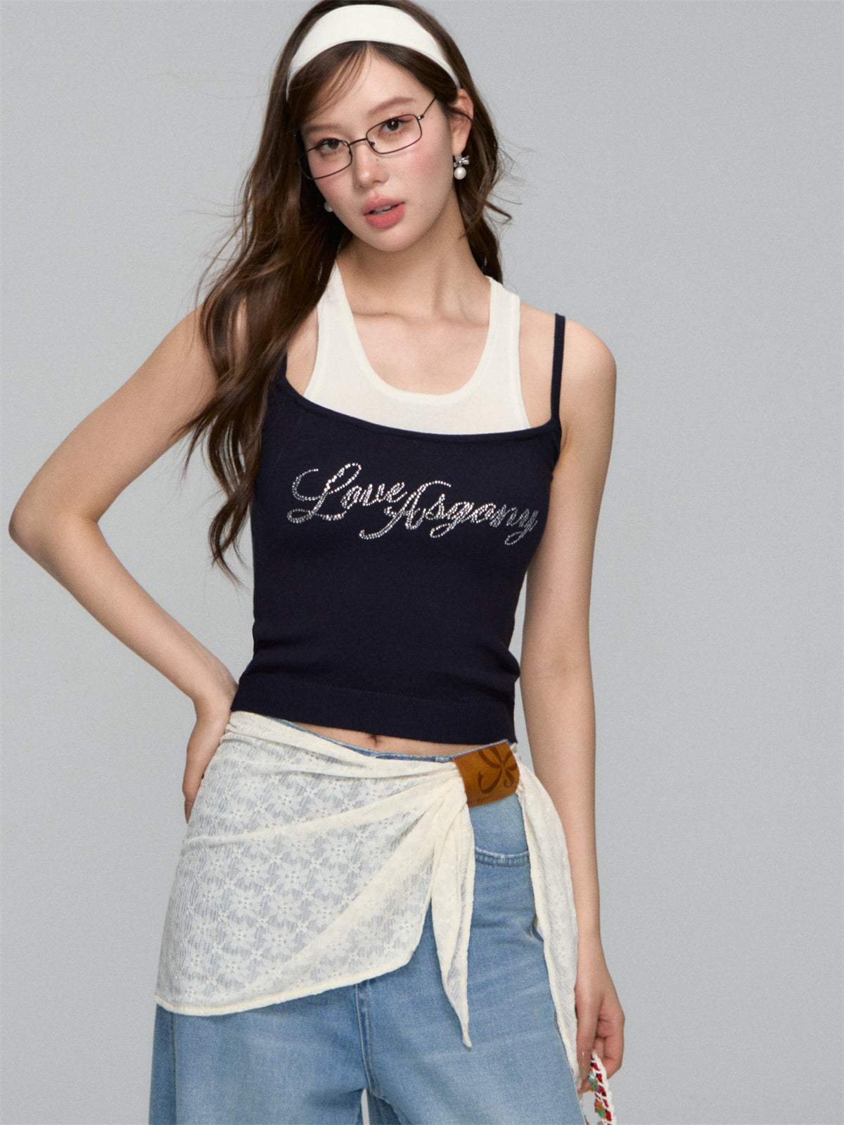 AsGony ASG25112 Wool blend knitted vest (3color)