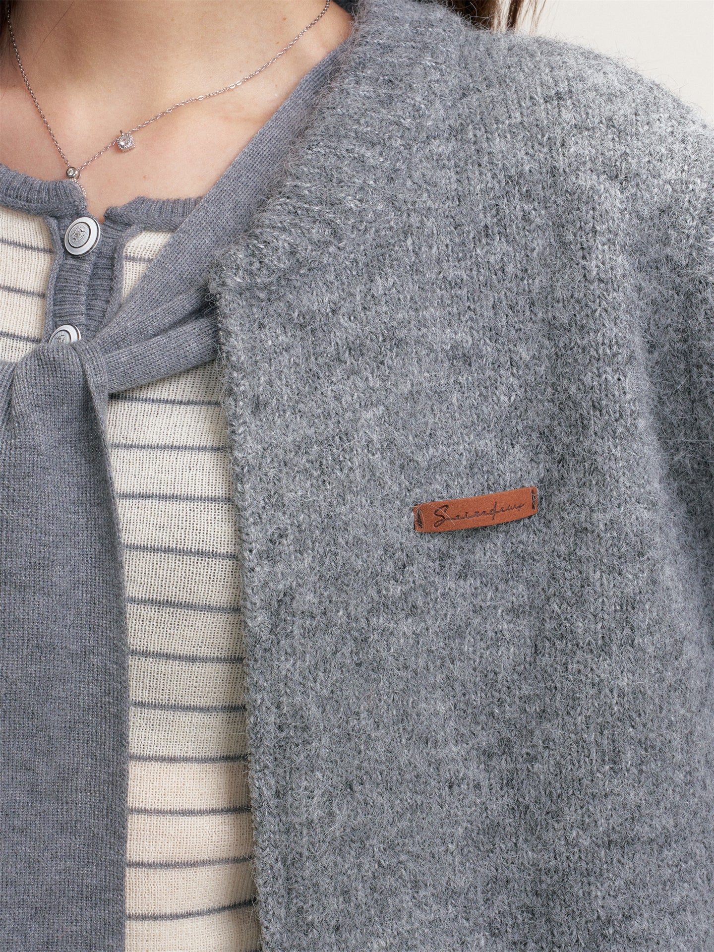 16DEWS 16D25451 Casual knitted sweater + skirt set