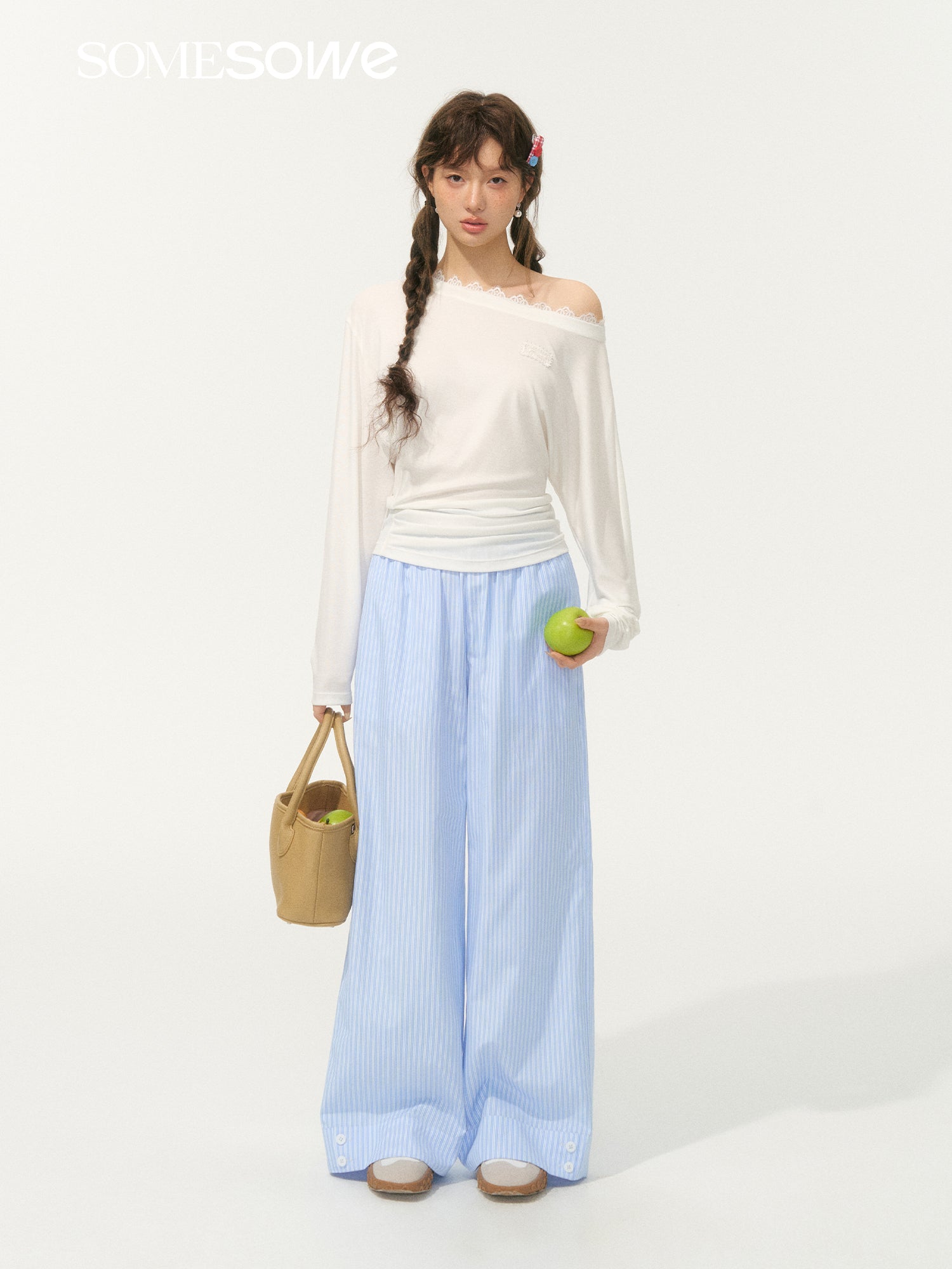 SOMESOWE S2508065 Holiday style striped casual pants