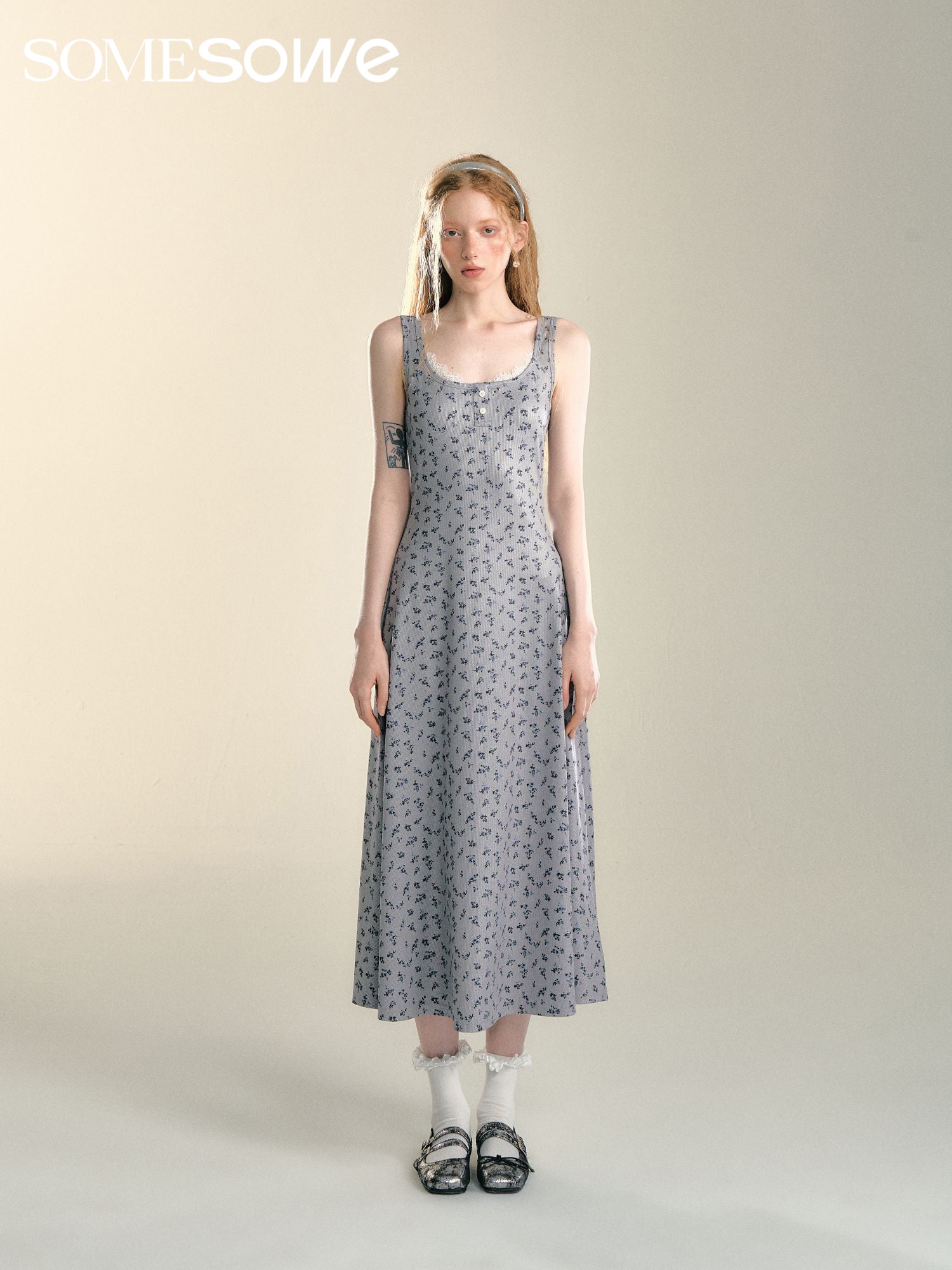 SOMESOWE S2407086 Holiday style vest dress