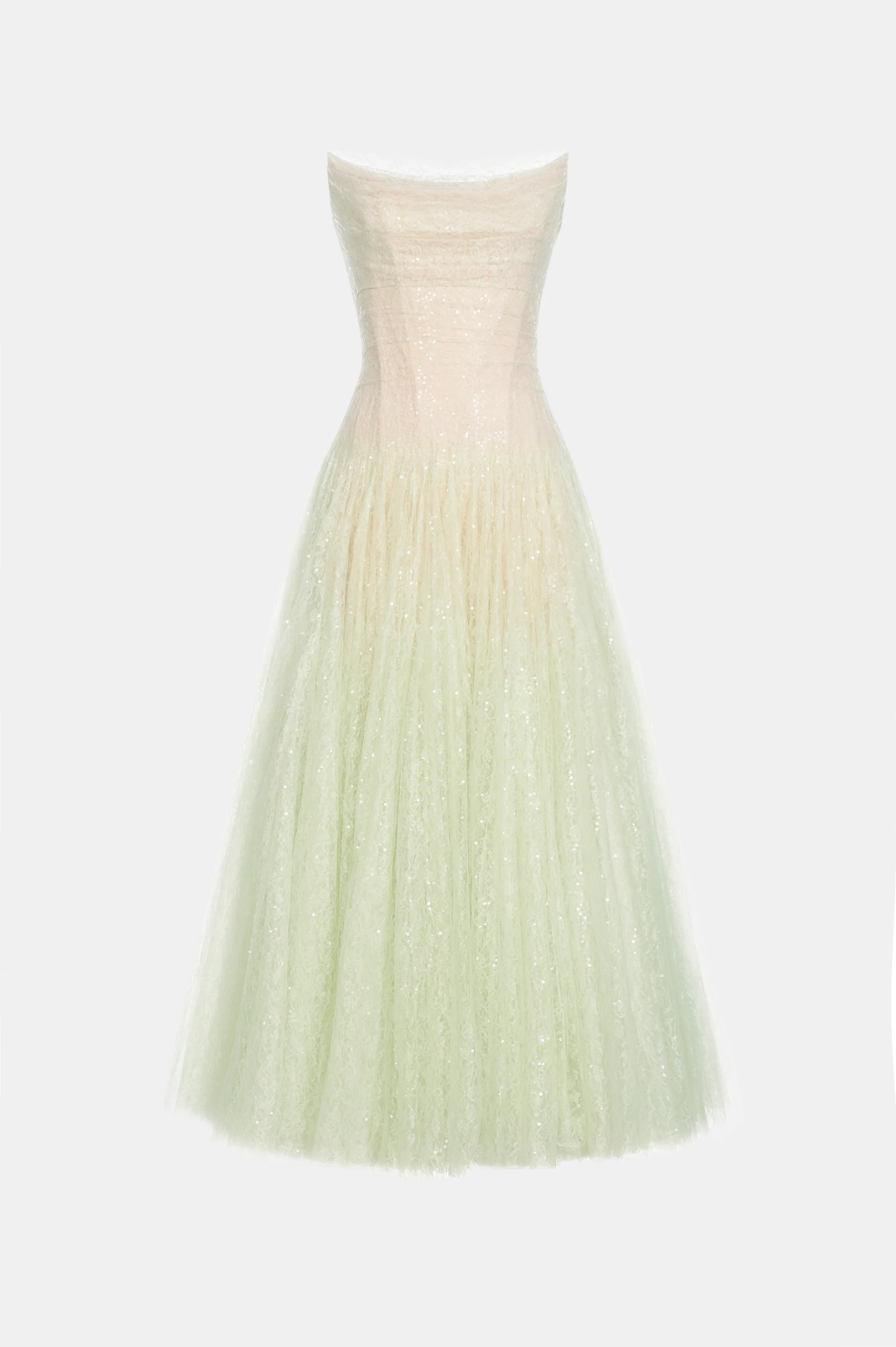 Montsand Draped Lace Midi Dress-Mint
