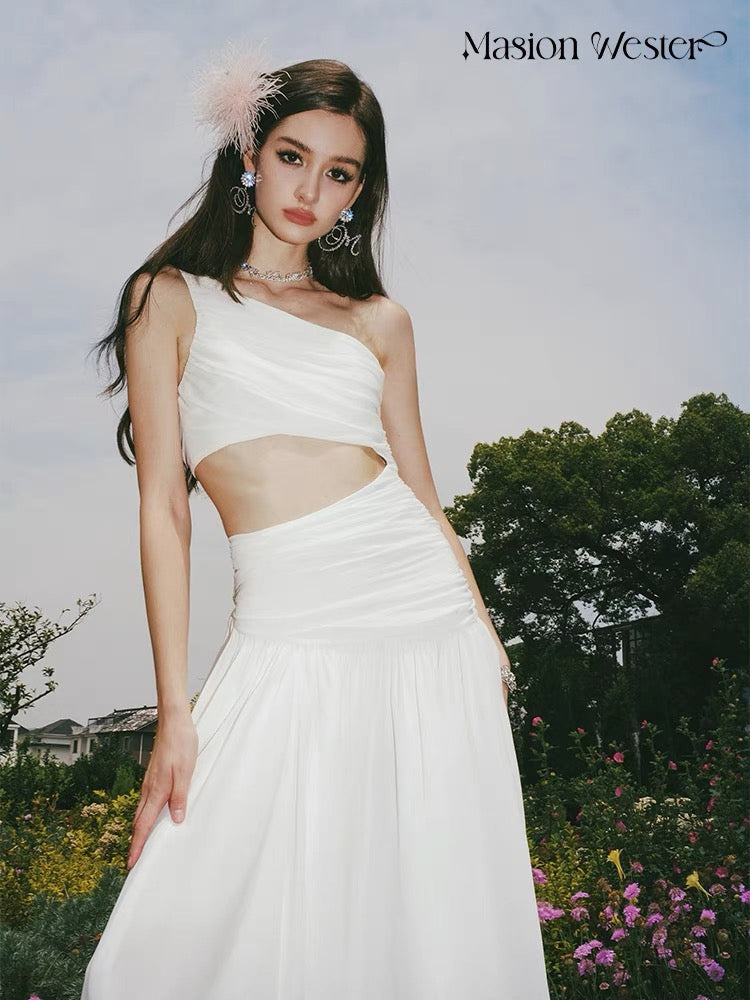 Masion Wester One-Shoulder Maxi Dress