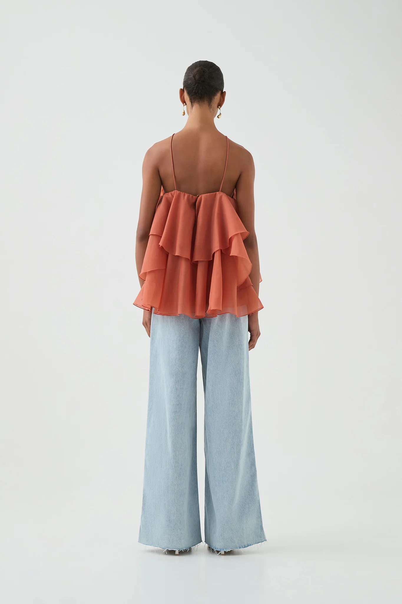 Aje Pandorea Layered Top (Coral clay)