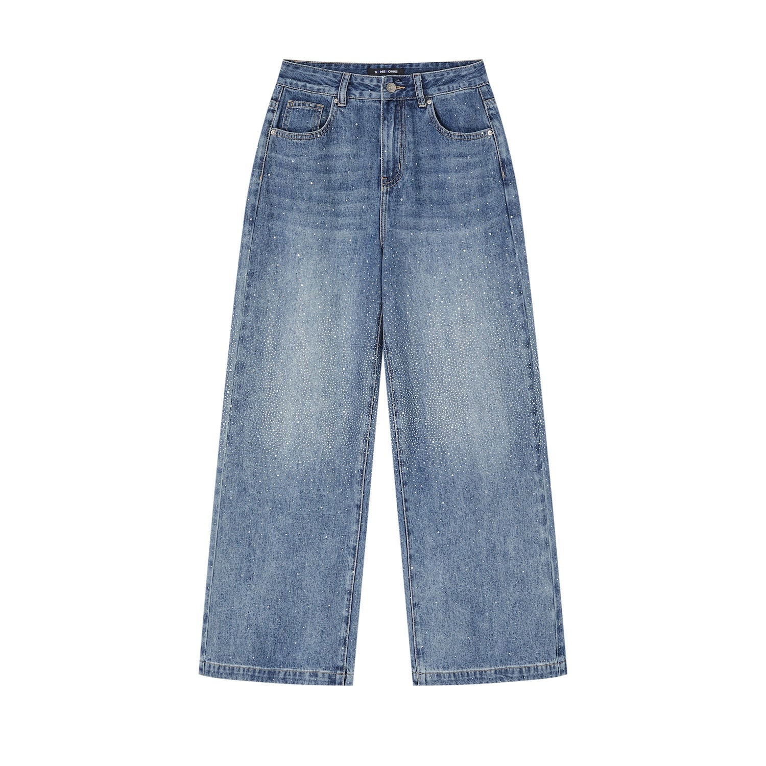 SOMESOWE S2509022 Retro straight tube sparkling jeans