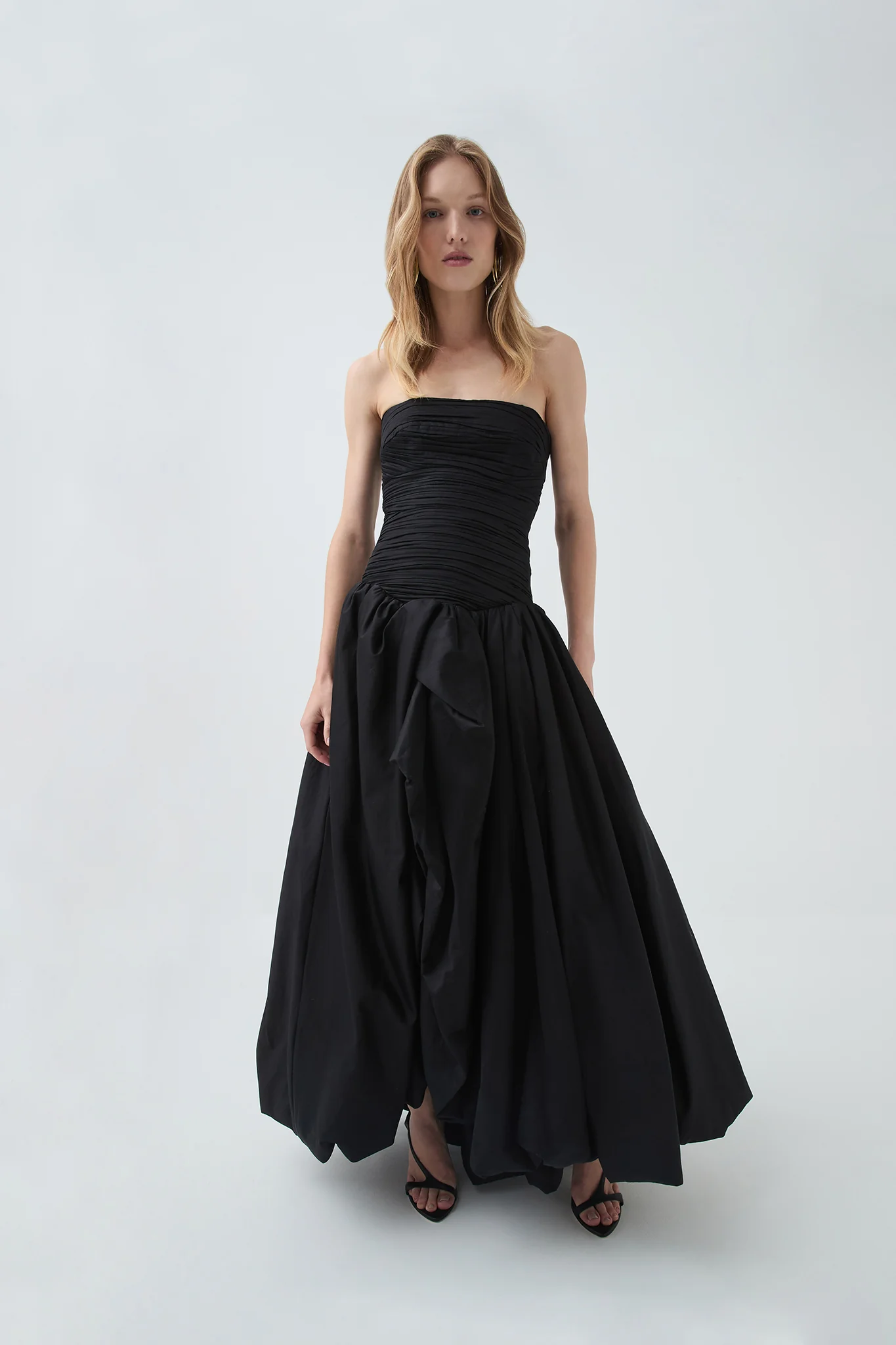 Aje Violette Bubble Hem Maxi Dress(Black)