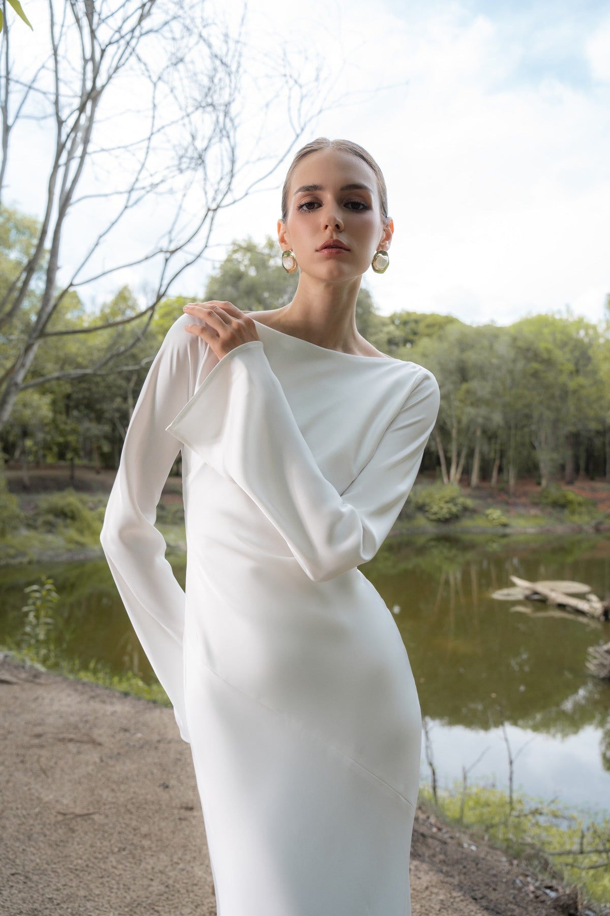KISSERINE LILY SILK DRESS(4color)