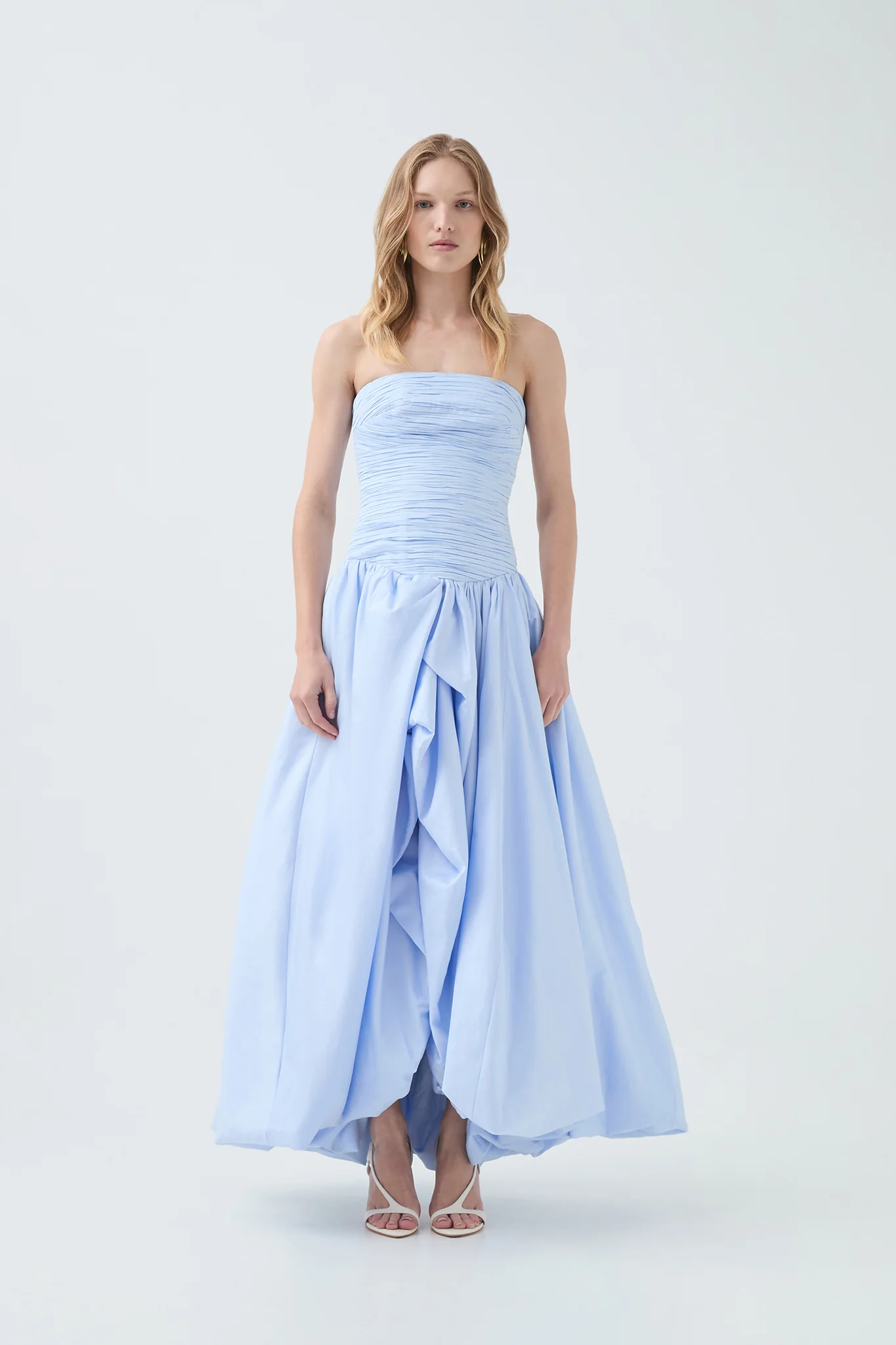 Aje Violette Bubble Hem Maxi Dress(Pearl blue)