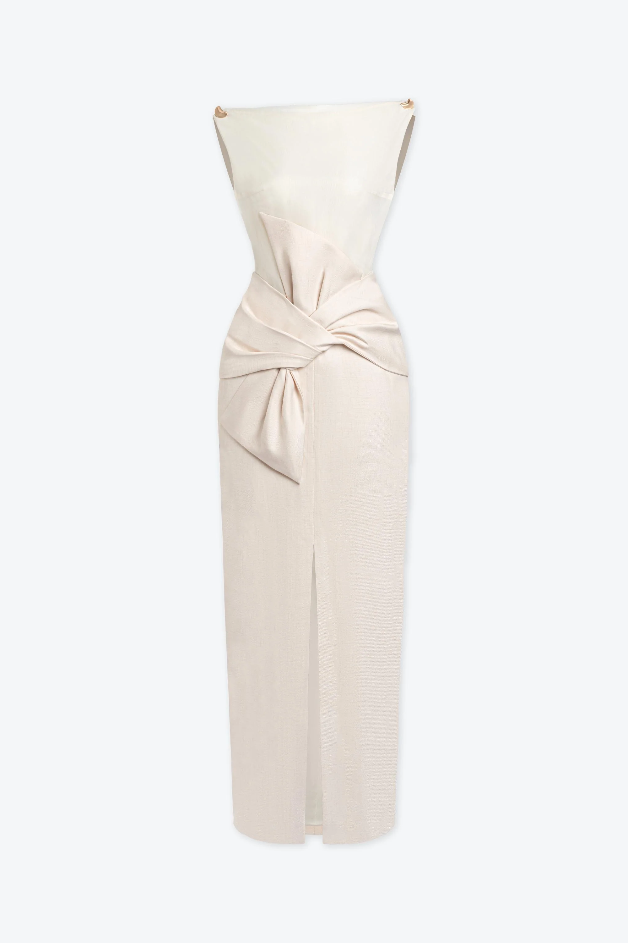 BYDENIO Alva Large Bow Pleated Dress