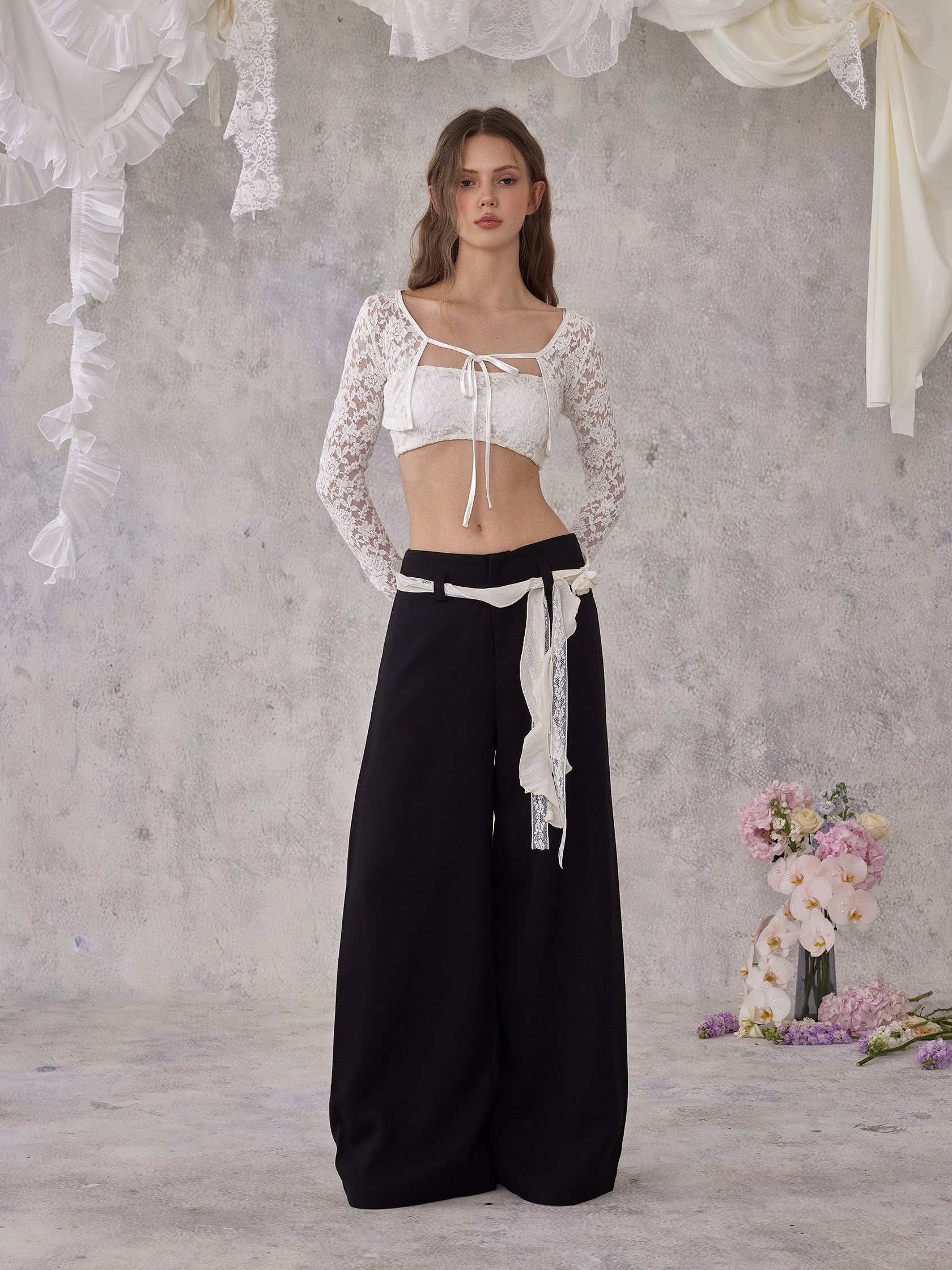 NOMEANSNO N193 Lace short cardigan