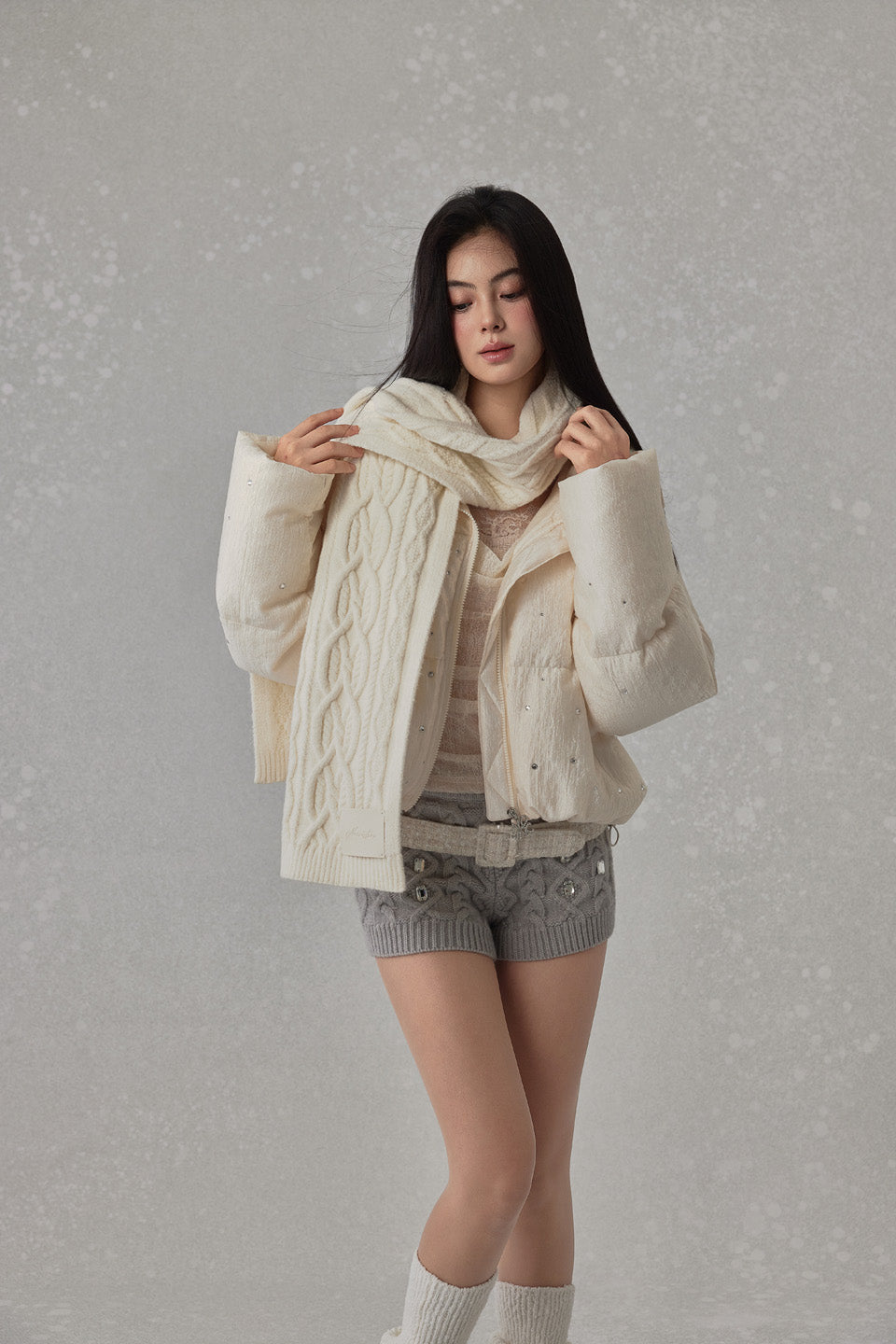 NONCESTNON N273 Twisted scarf