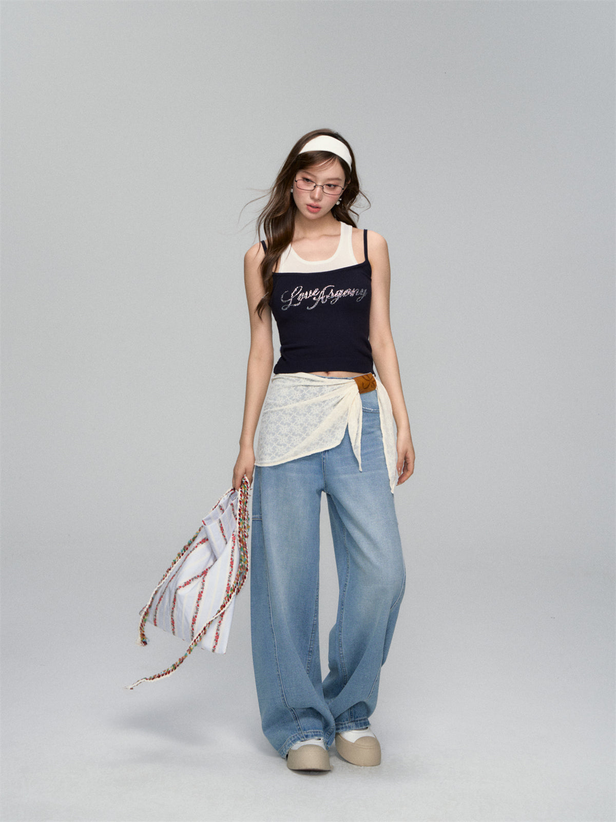 AsGony ASG25112 Wool blend knitted vest (3color)