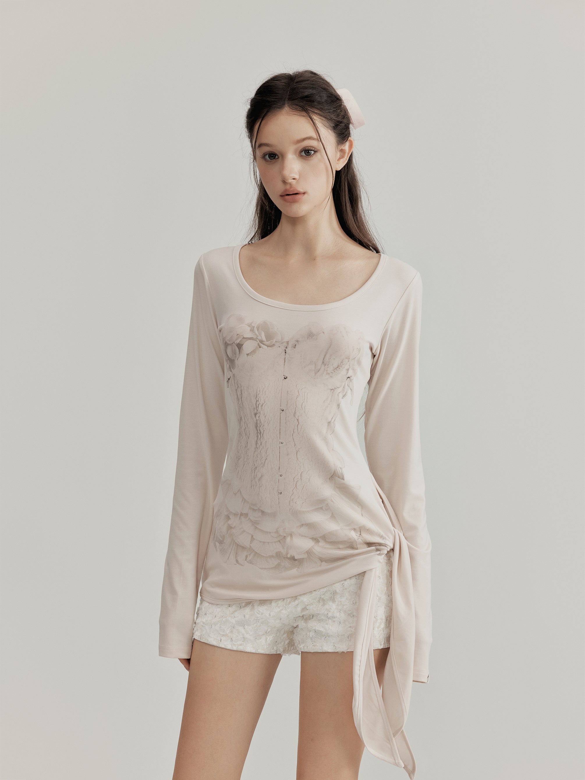 NOMEANSNO N129 Strap corset top (2color)