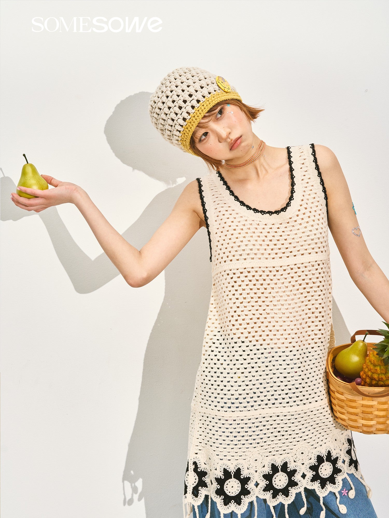 SOMESOWE S2508148 Crochet vest top