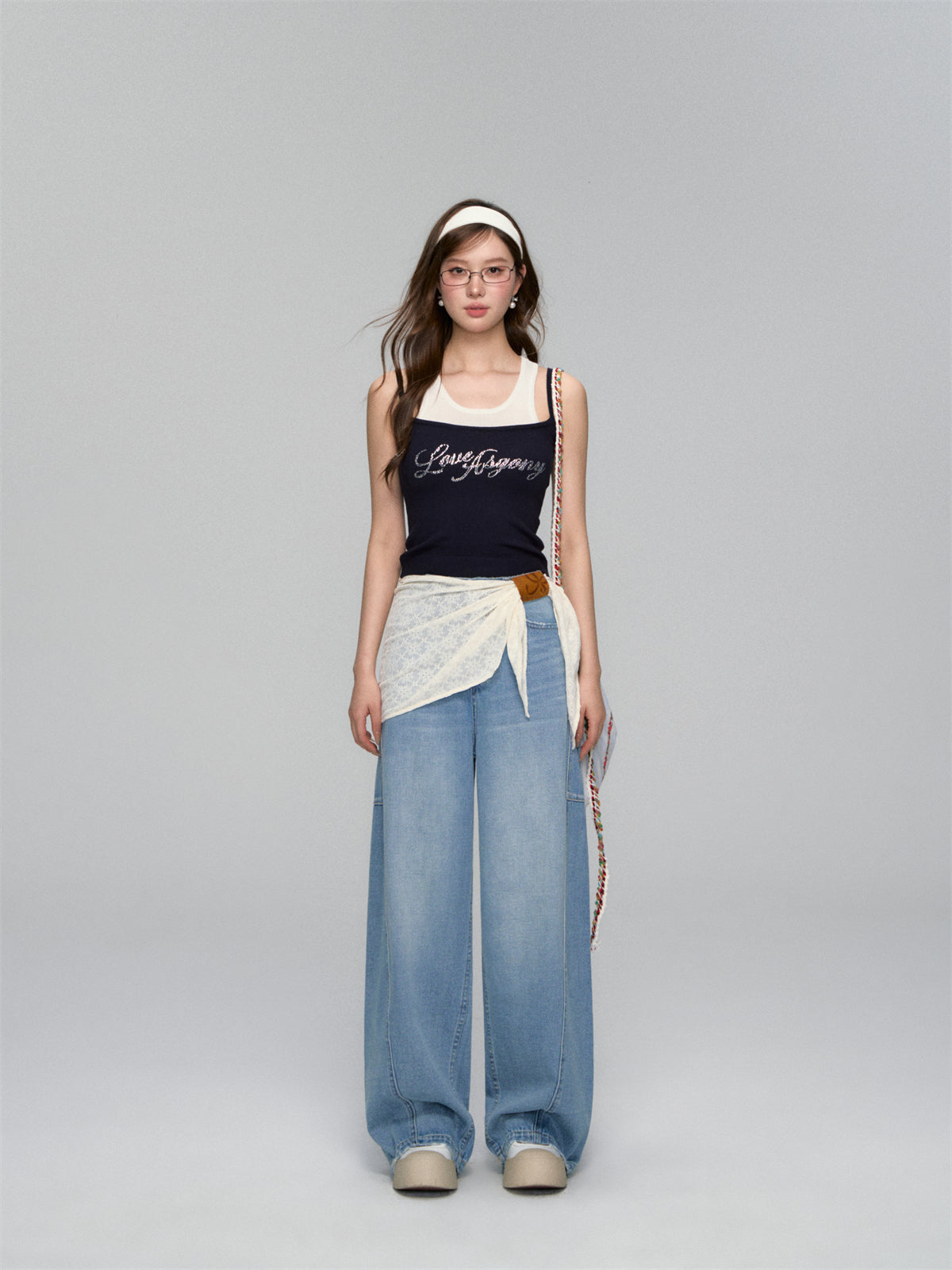 AsGony ASG25127 Removable accessory jeans