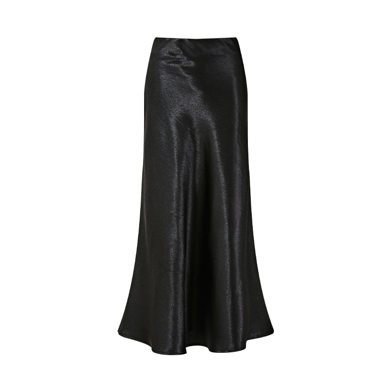 FIND YA WINGS Satin long skirt (2color)