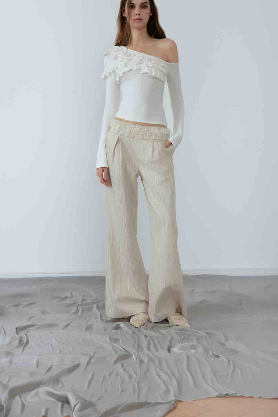 NONCESTNON N203 Lace flower pants