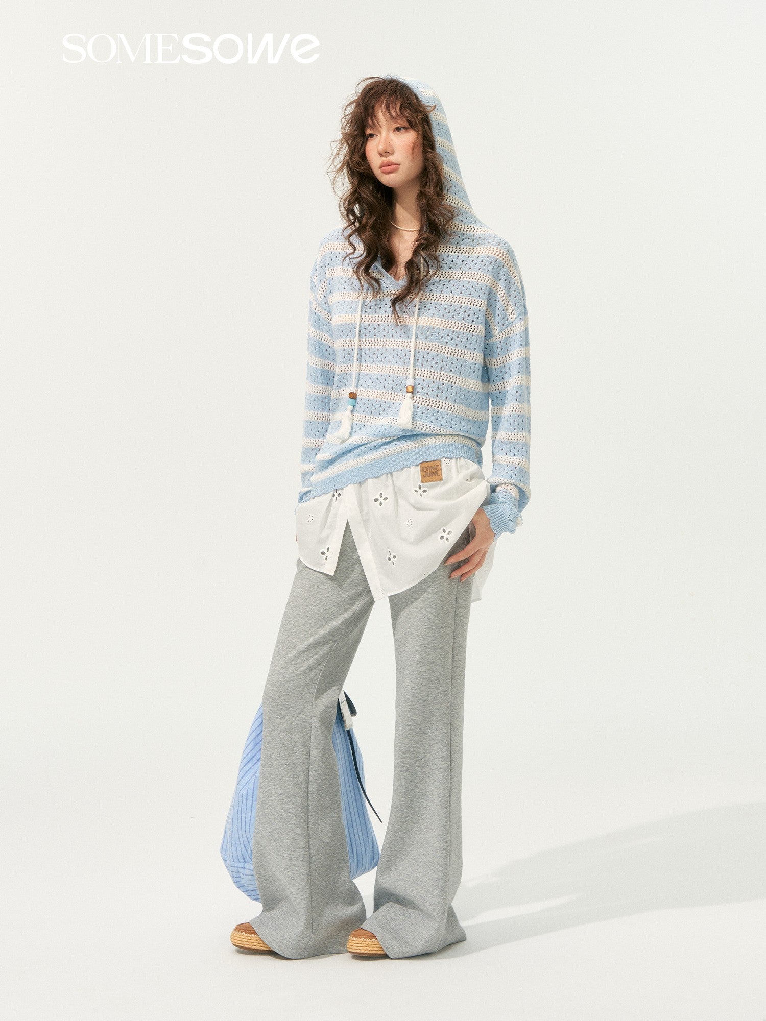 SOMESOWE S2508184 Nautical style hooded sweatshirt