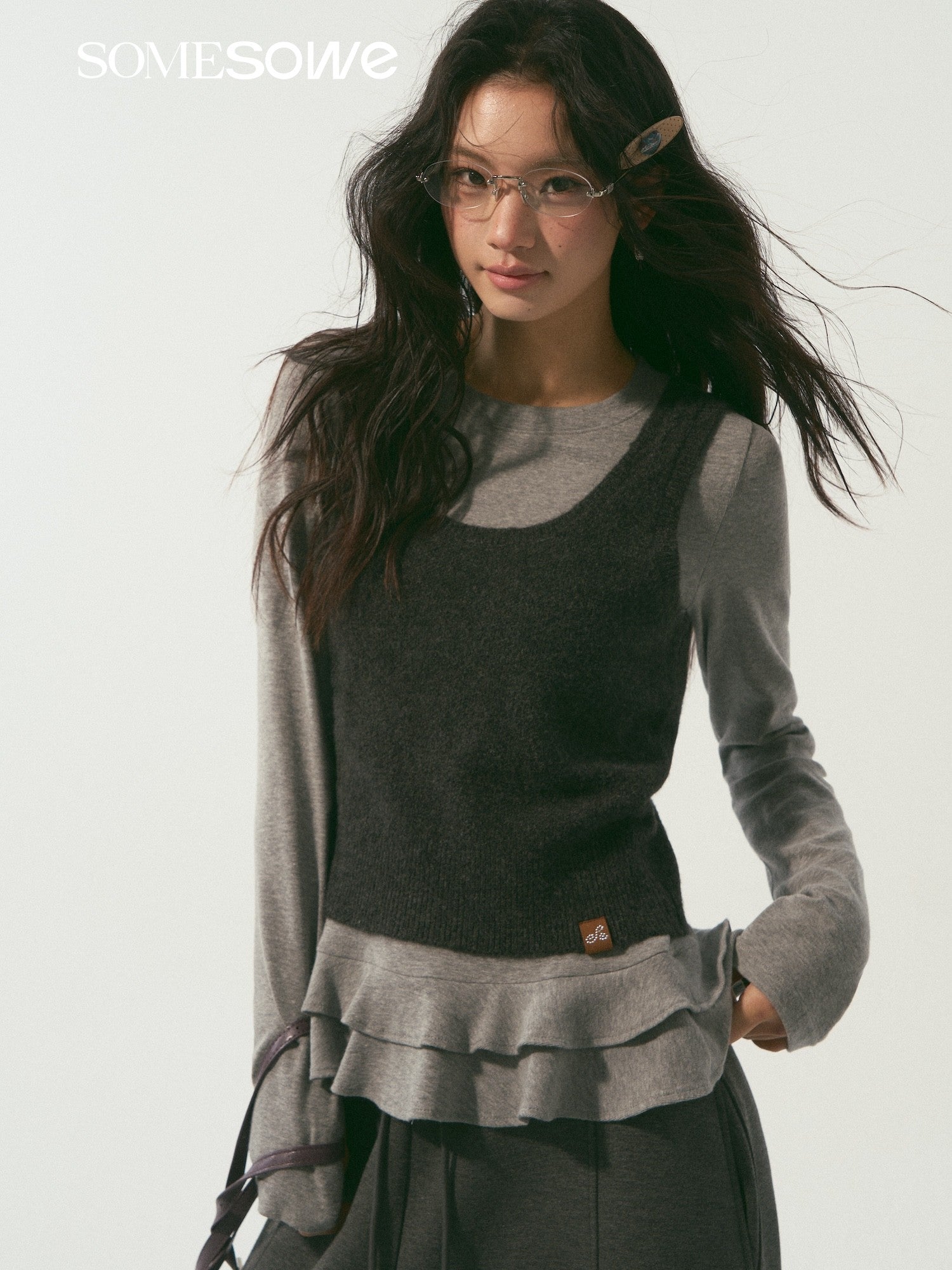 SOMESOWE S2509008 Two-piece knitted vest set