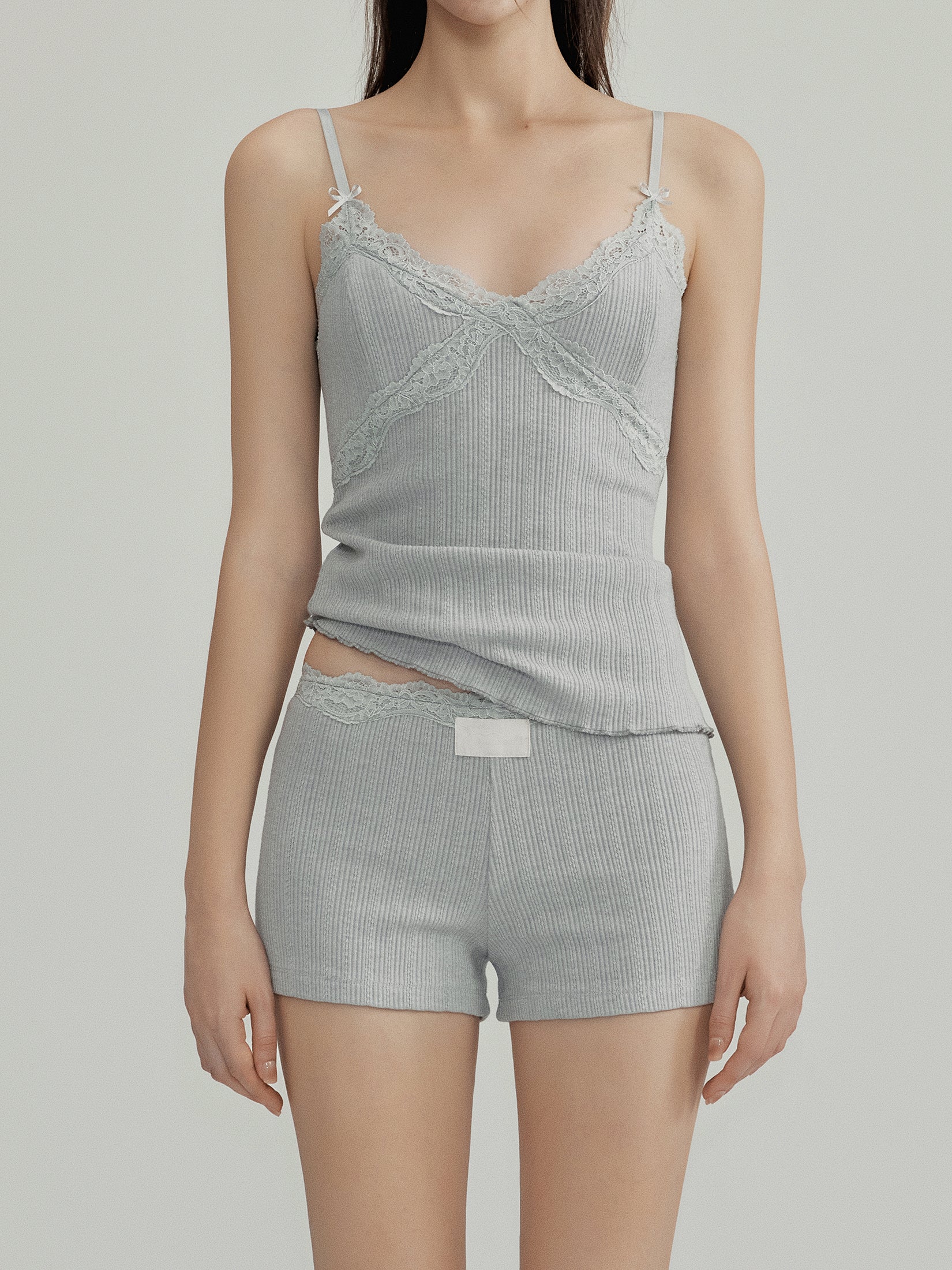 NOMEANSNO N151&N142 Camisole + shorts set (2color)