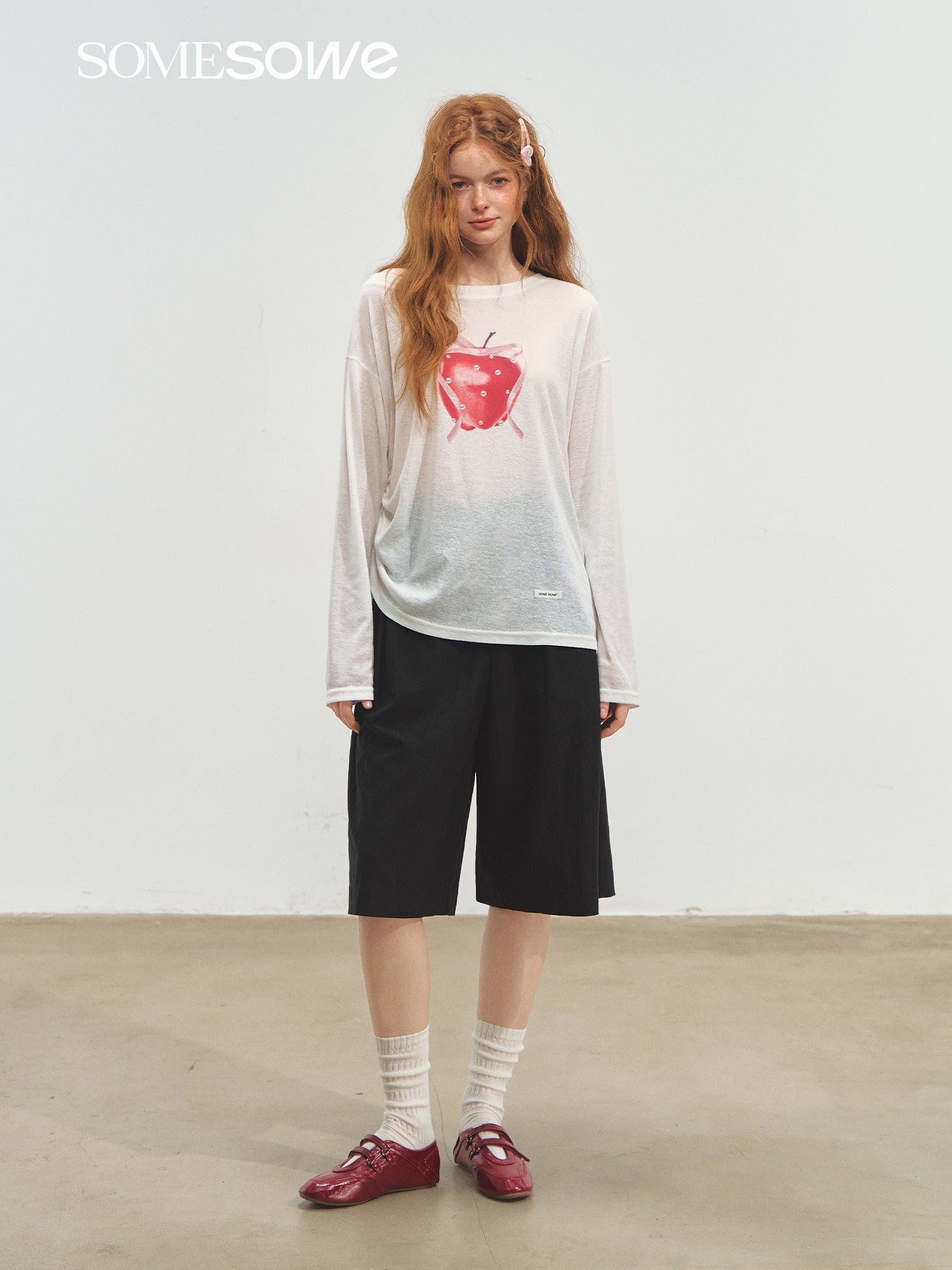 SOMESOWE S2508168 Ruffle casual mid length pants