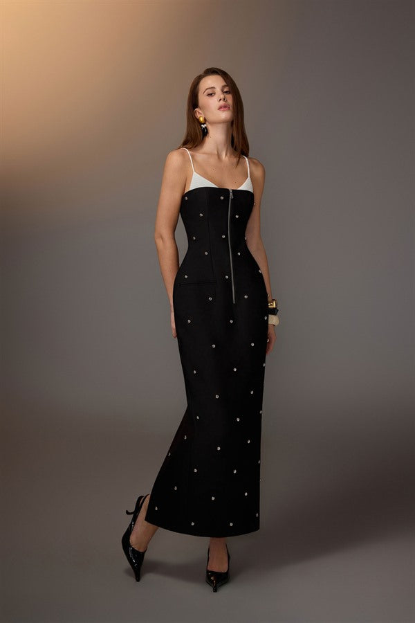 KEIRA TONG Studded Maxi Dress