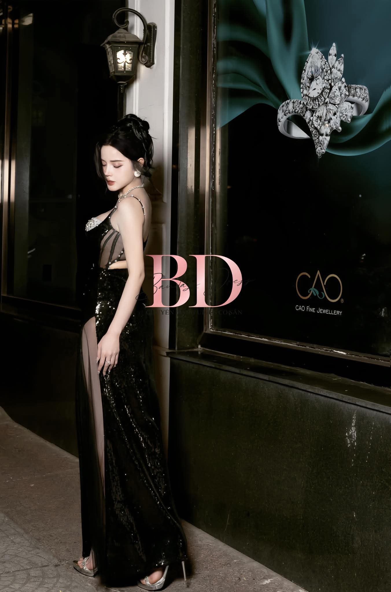 Bandage Dress Shiny slit dress
