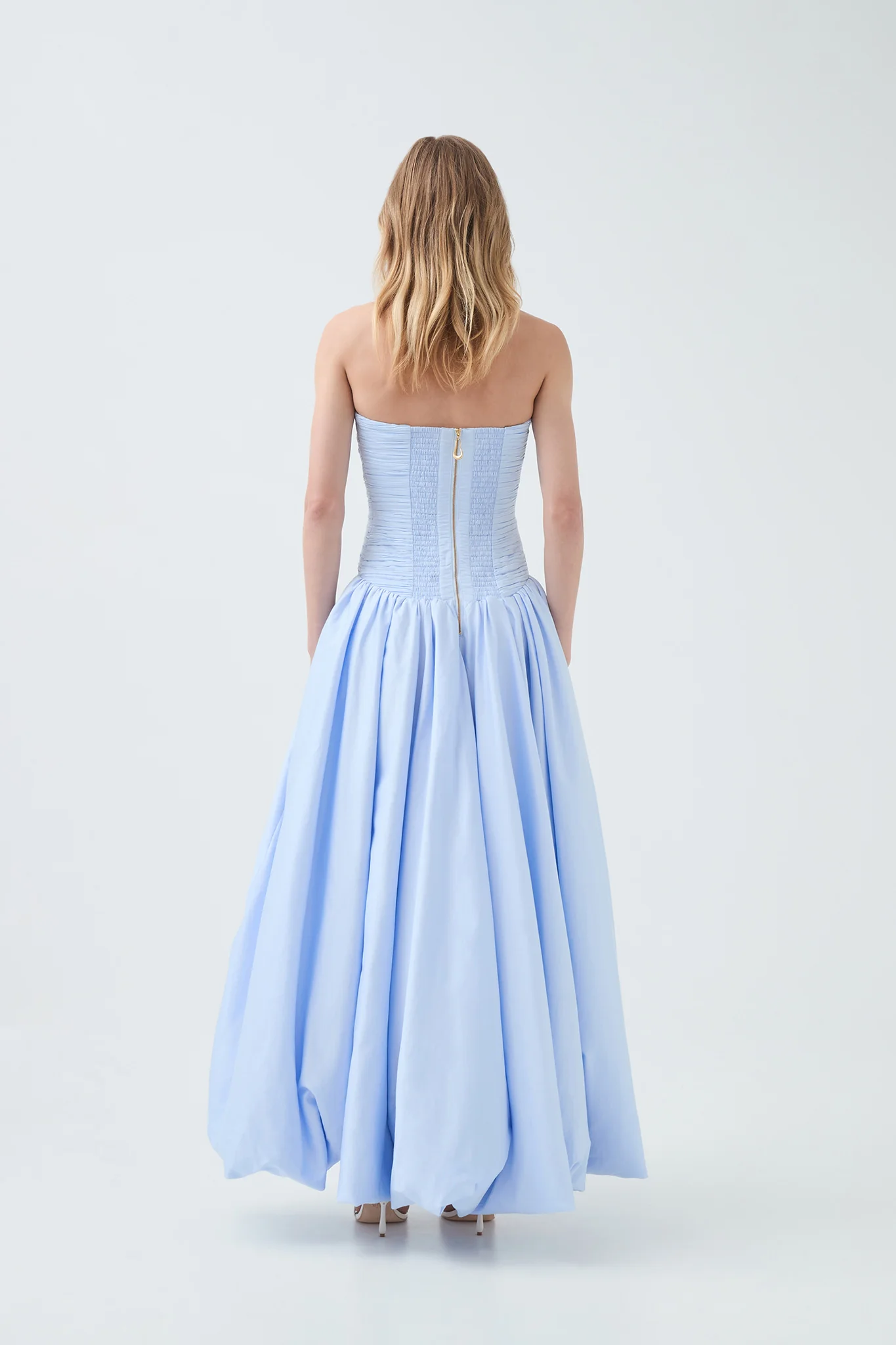 Aje Violette Bubble Hem Maxi Dress(Pearl blue)