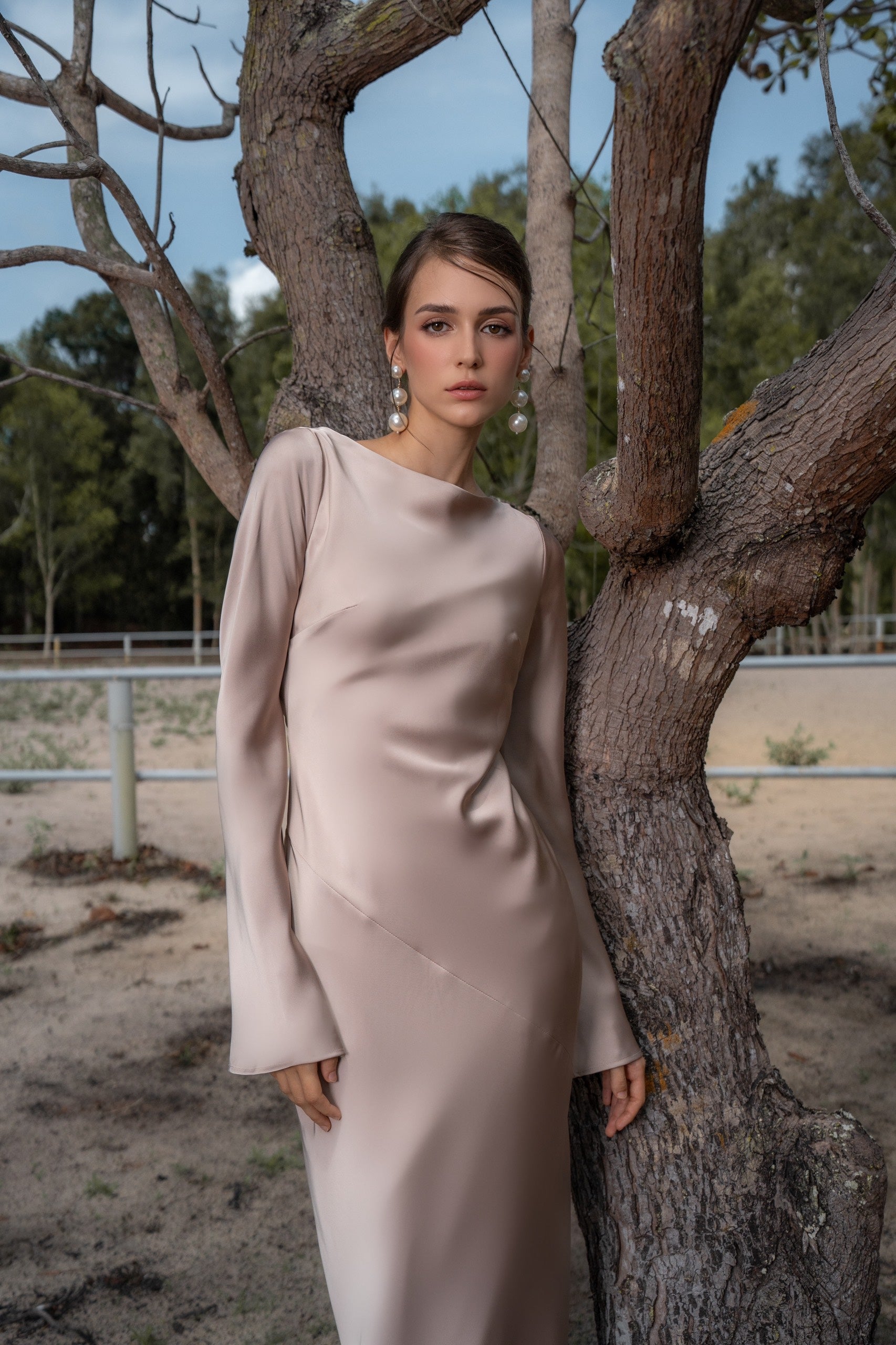 KISSERINE LILY SILK DRESS(4color)