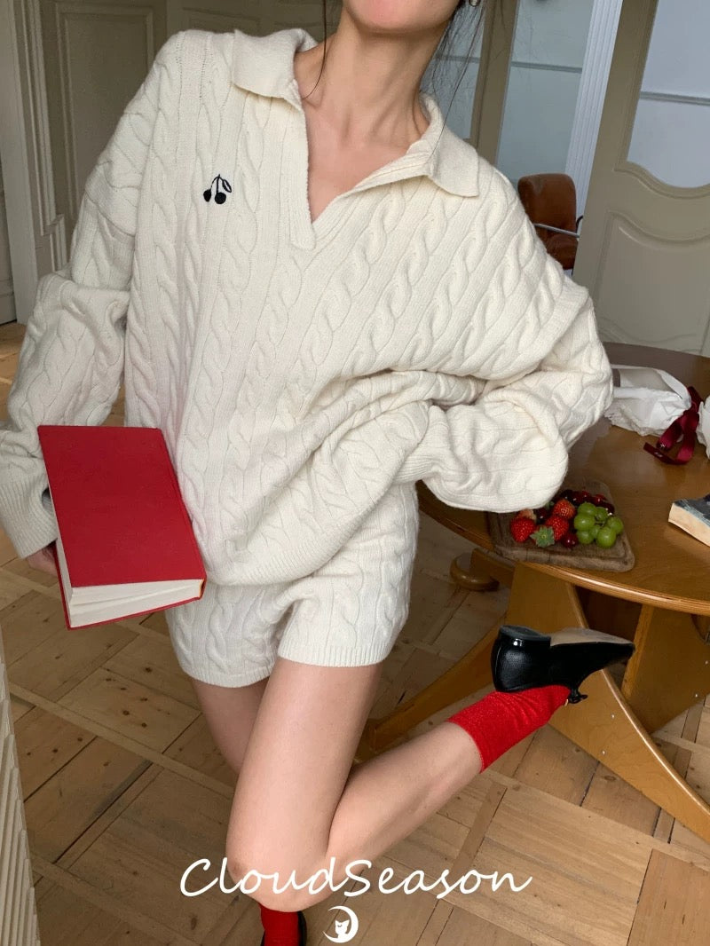 CloudSeaon CT23779 Knit Set(2color)