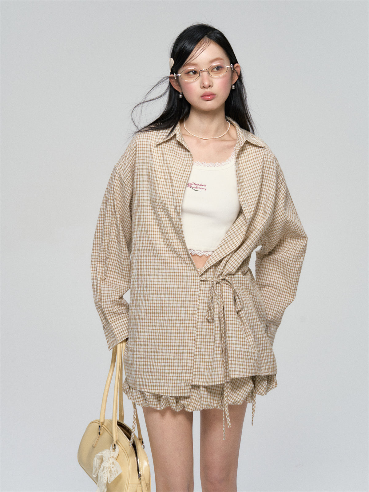 AsGony ASG25089 Lace rose embroidered knitted vest