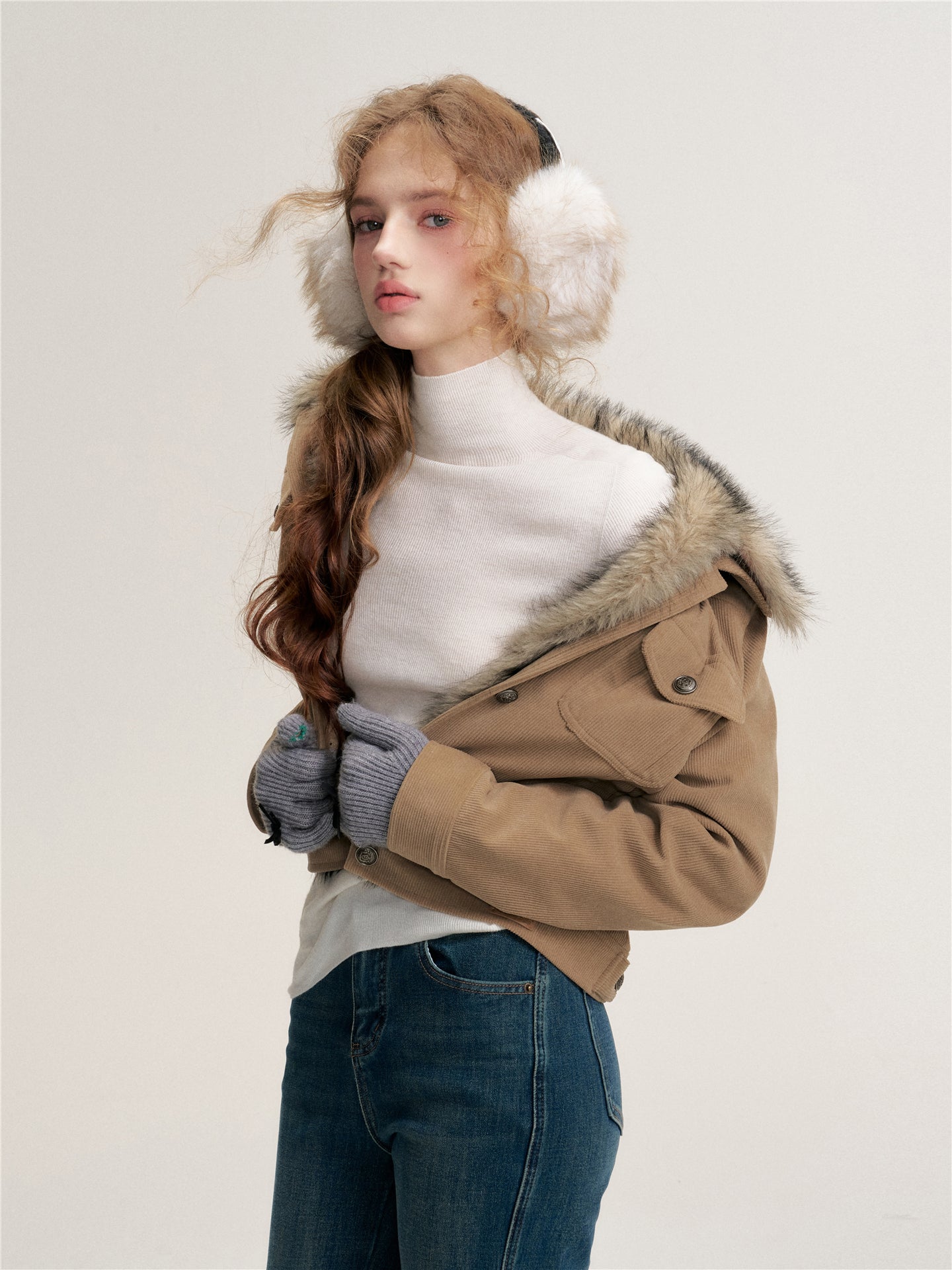 16DEWS 16D25446&16D25448 Slim fit short jacket + jeans set