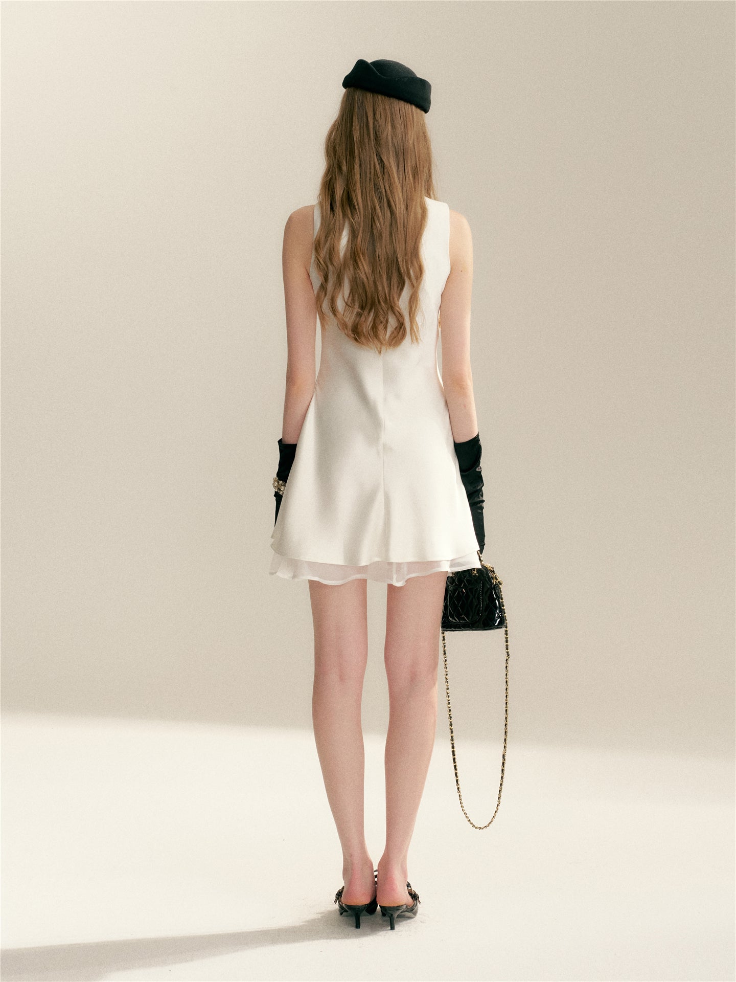 16DEWS 16D246054 Imitation acetic acid satin sleeveless A-line dress