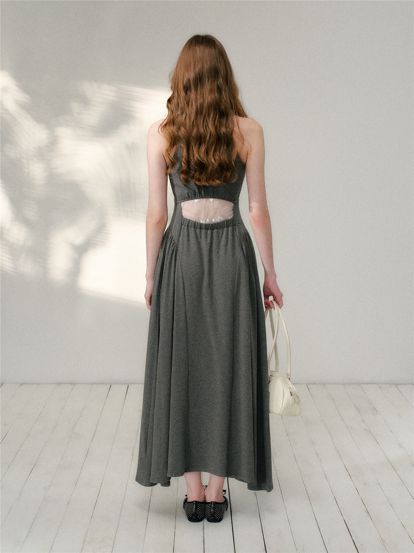 16DEWS 16D26081 U-neck design slim fit A-line length dress