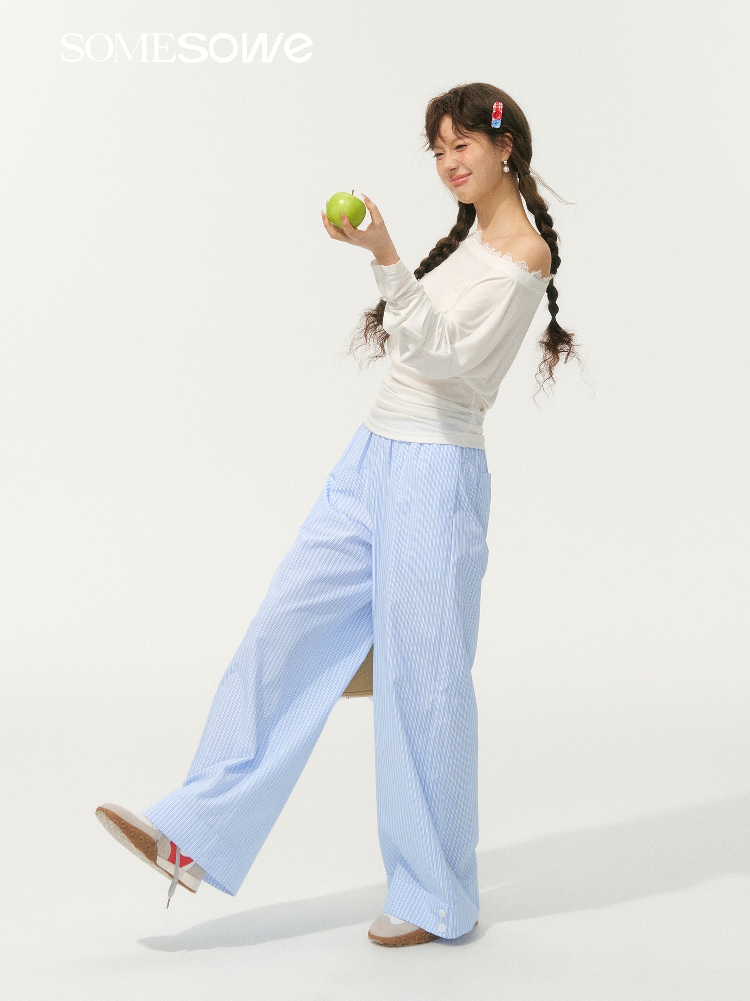 SOMESOWE S2508065 Holiday style striped casual pants