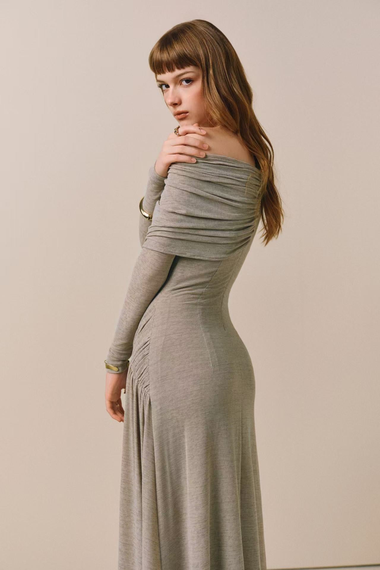 CICI CHAUMET Off-shoulder Dress (3color)