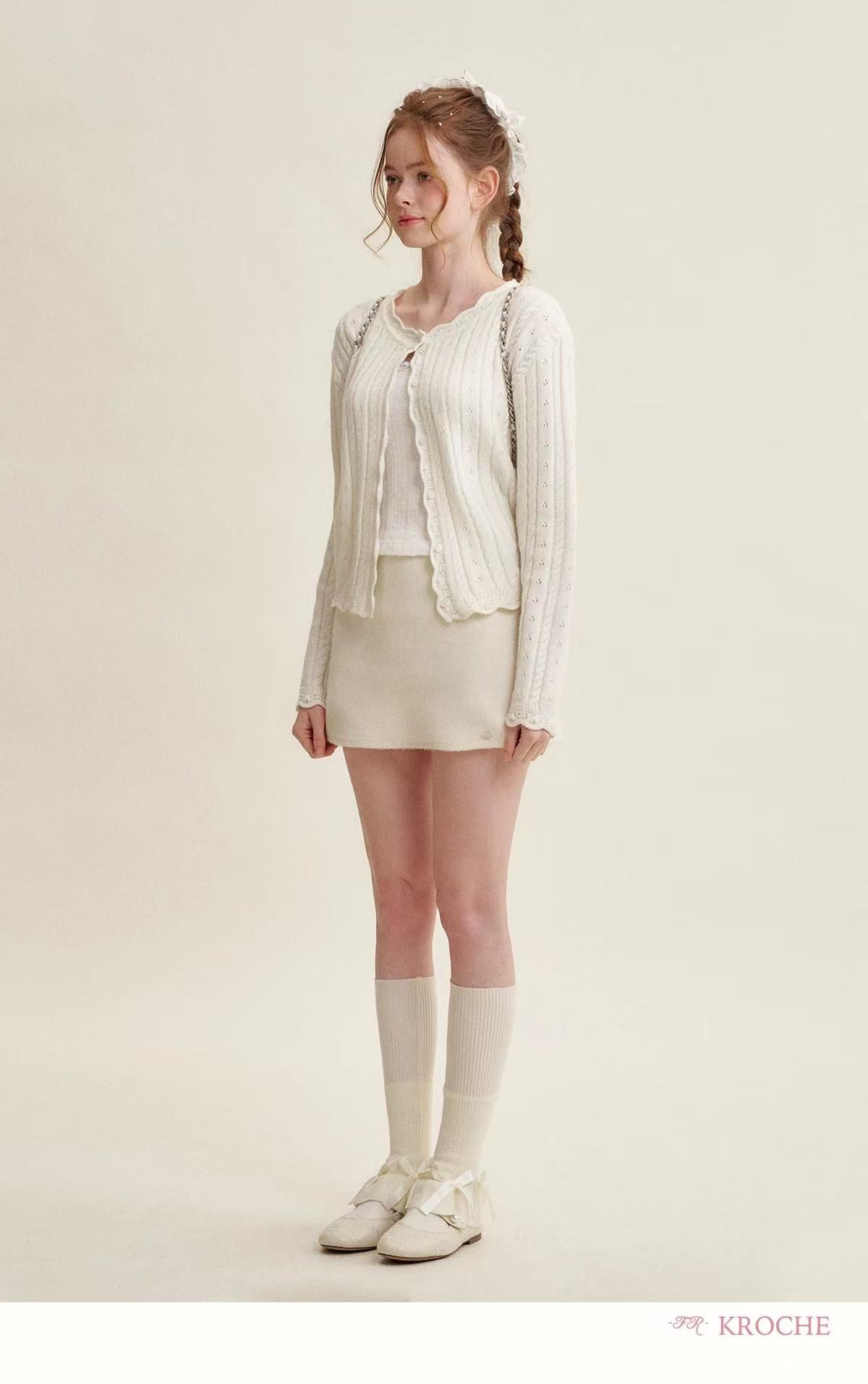 Kroche Hollow out knit cardigan