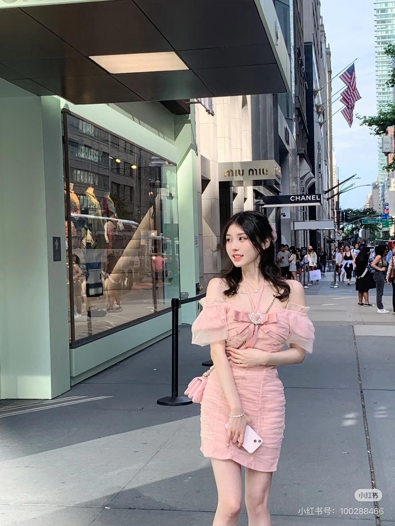 First Date SALE Pink bow puffy sleeve dress-IN STOCK