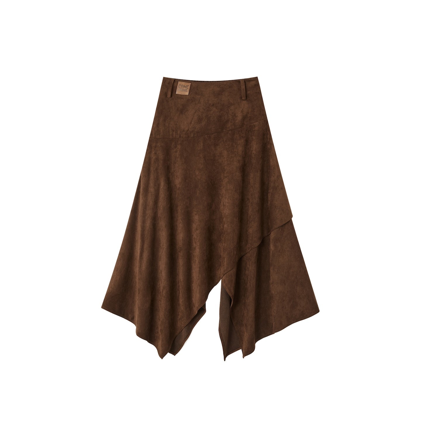 SOMESOWE S2508259 Irregular suede skirt