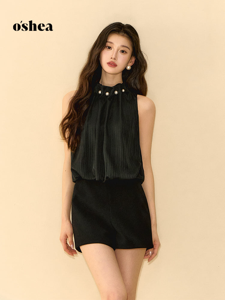 OShea Texture sleeveless jumpsuit