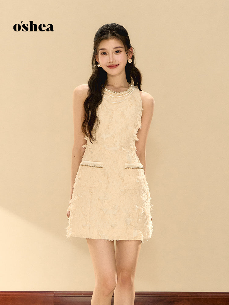 OShea Feather sleeveless dress