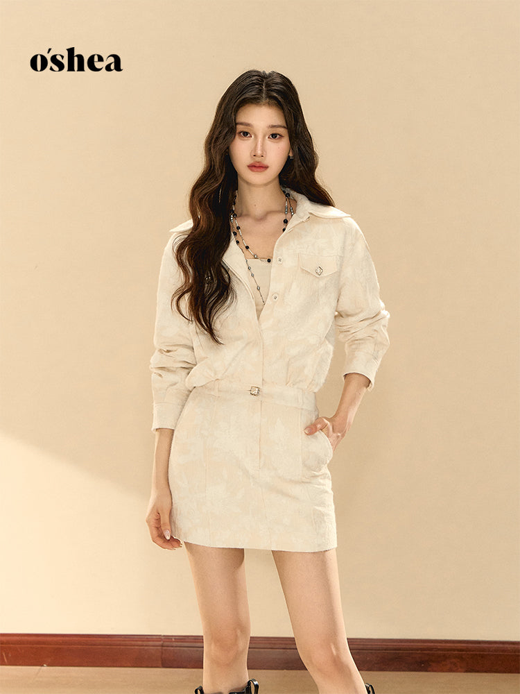 OShea Jacquard long sleeved shirt dress