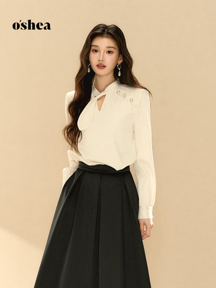 OShea Bead button texture shirt