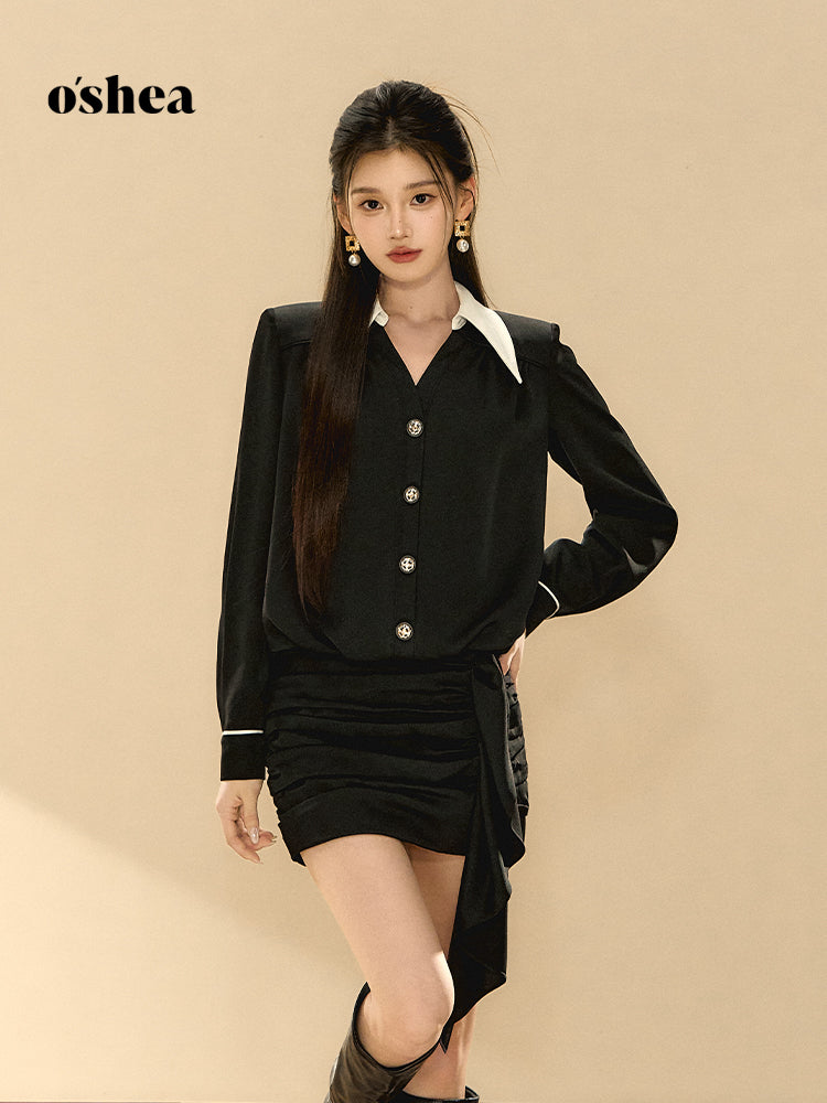 OShea Satin long sleeved dress