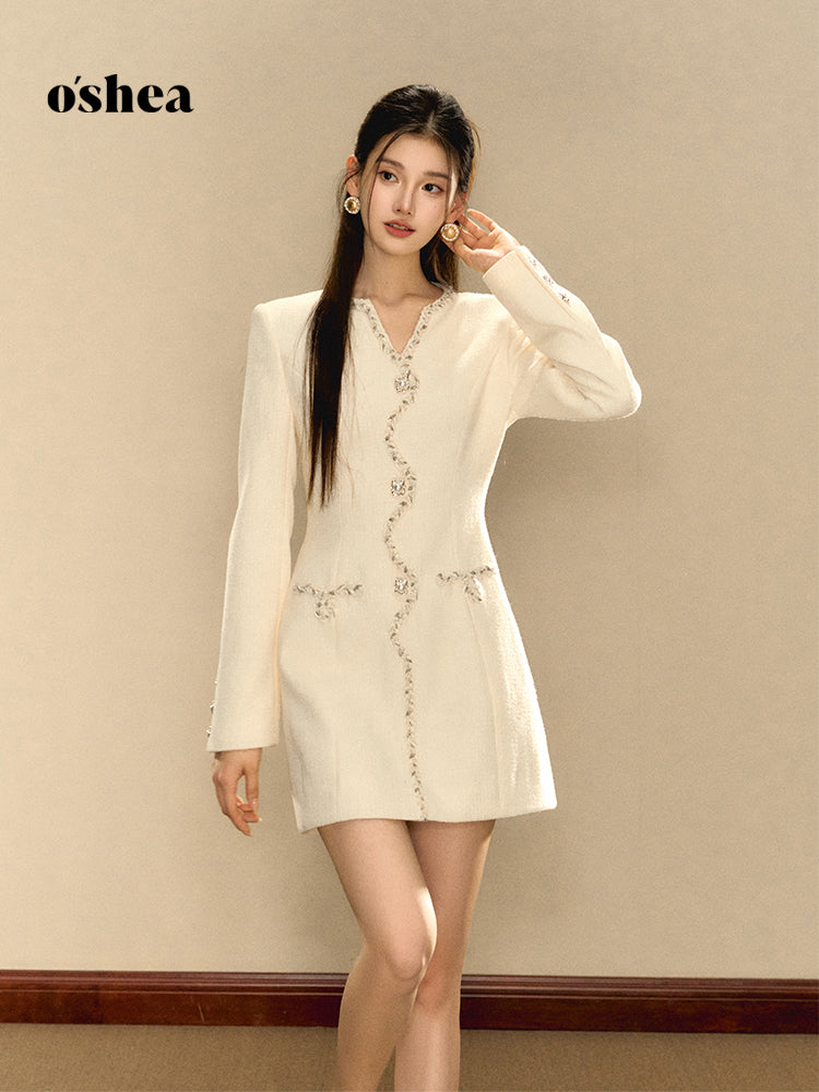 OShea Wool waist cinching dress