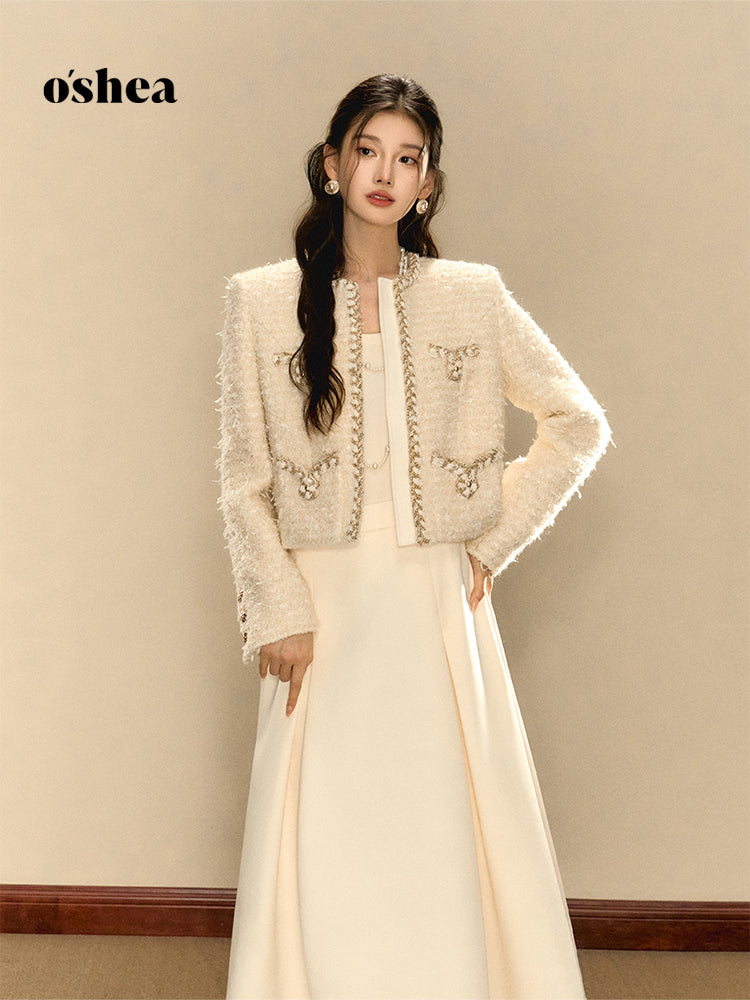 OShea Retro satin midi skirt